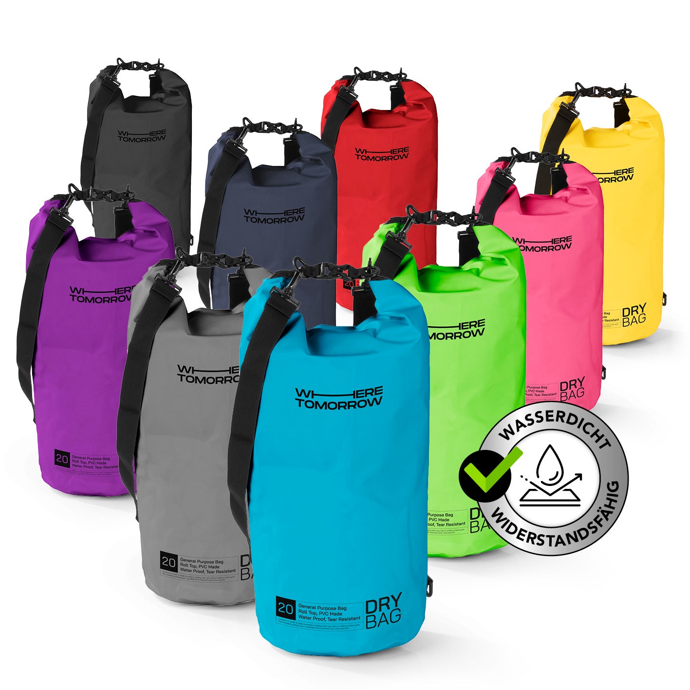 Dry Bag 20L - Style 01 - Himmelblau