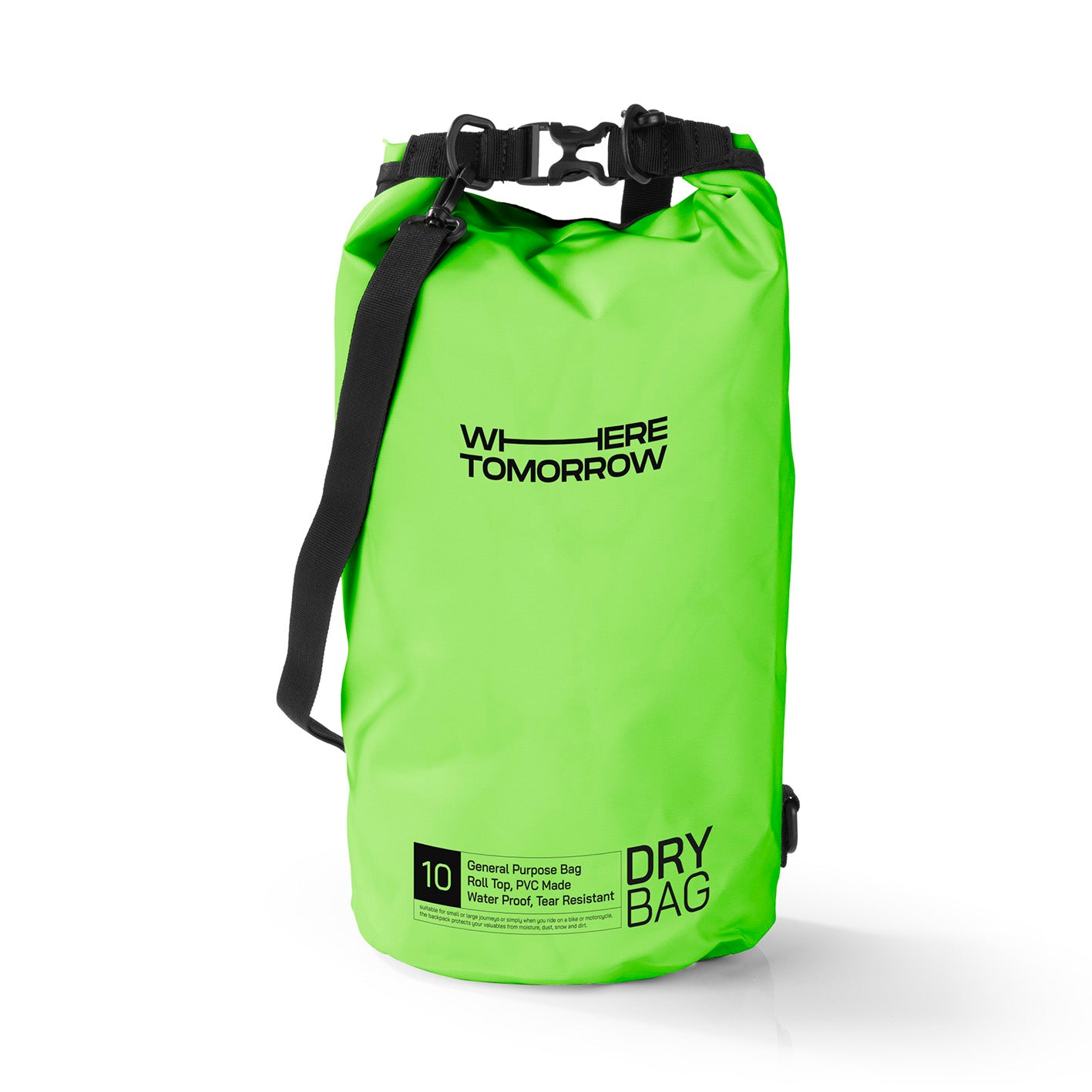 Where Tomorrow Dry Bag 10L - Style 01 - Grün