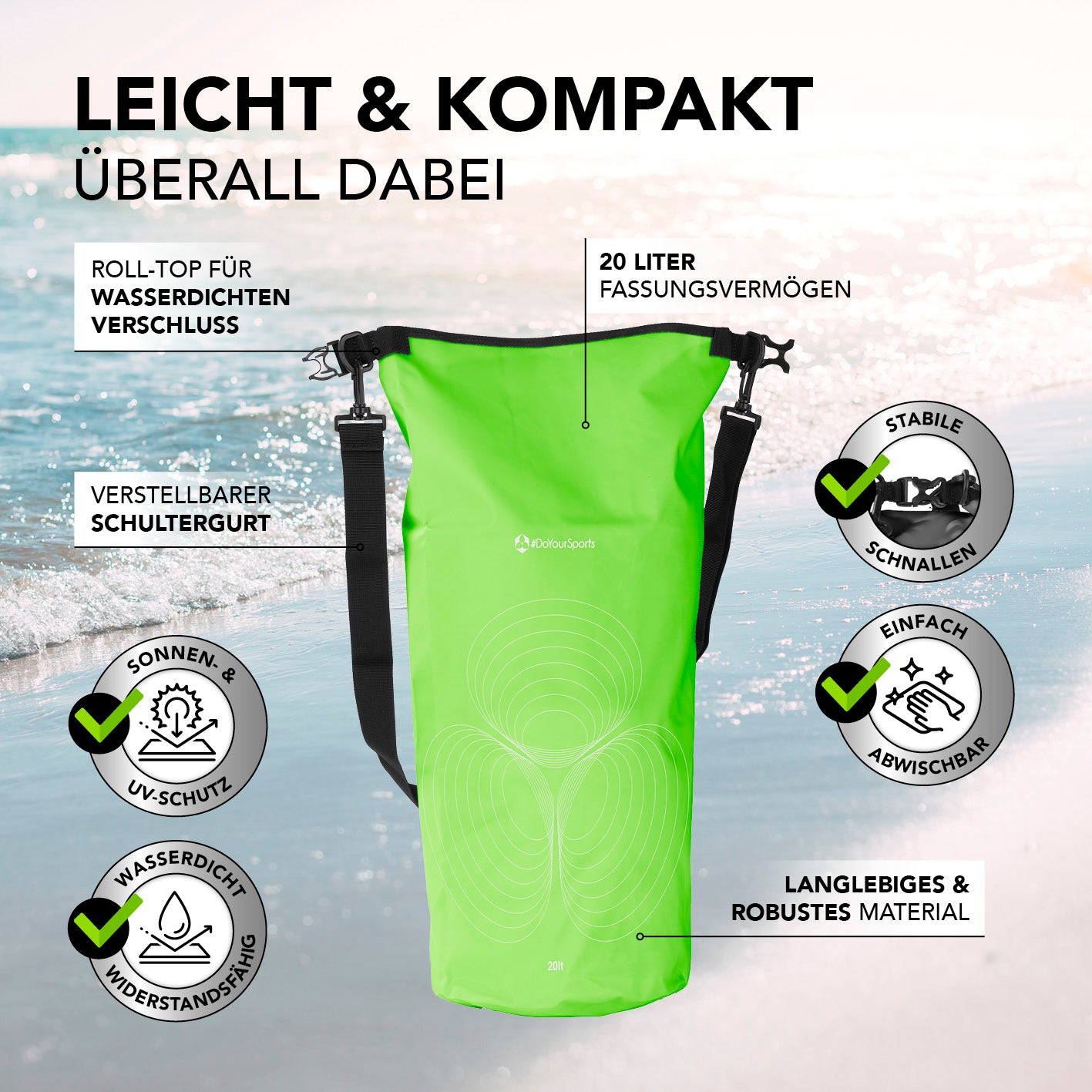 Dry Bag 20L - Grün