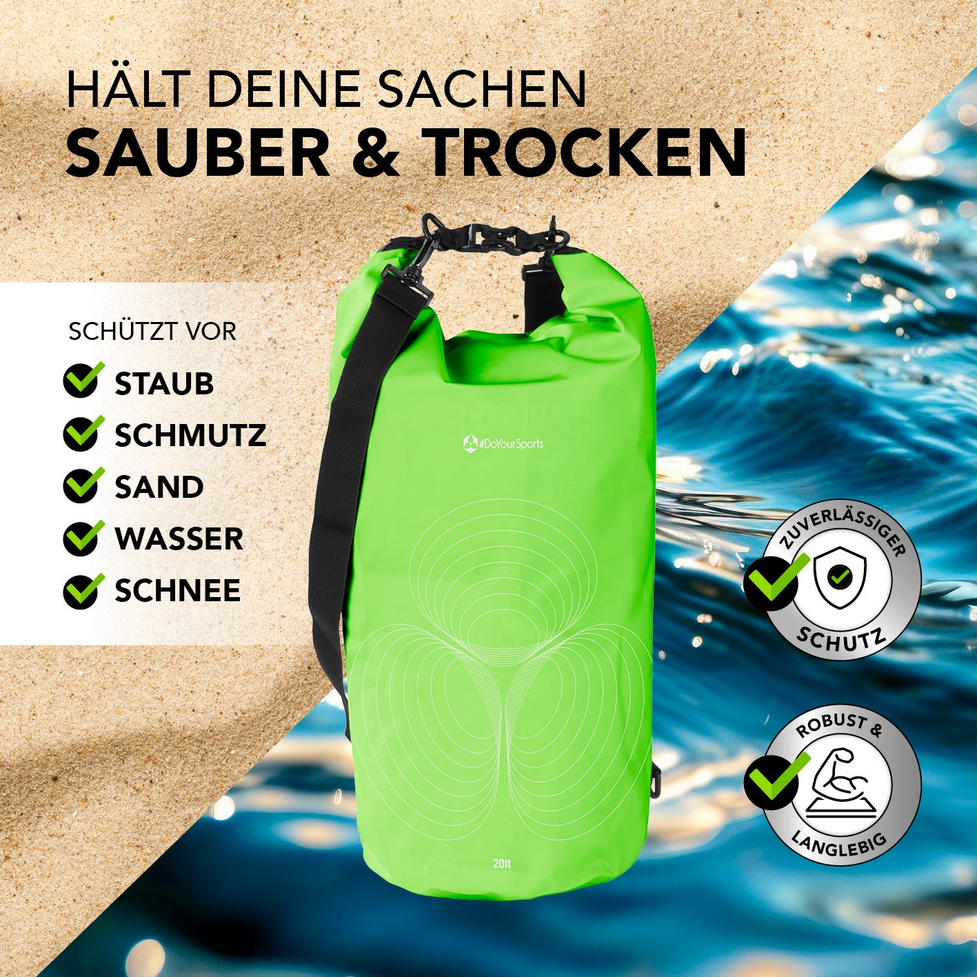Dry Bag 20L - Grün