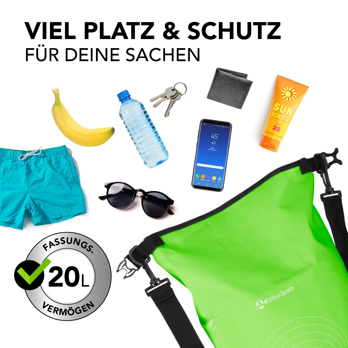 Dry Bag 20L - Grün