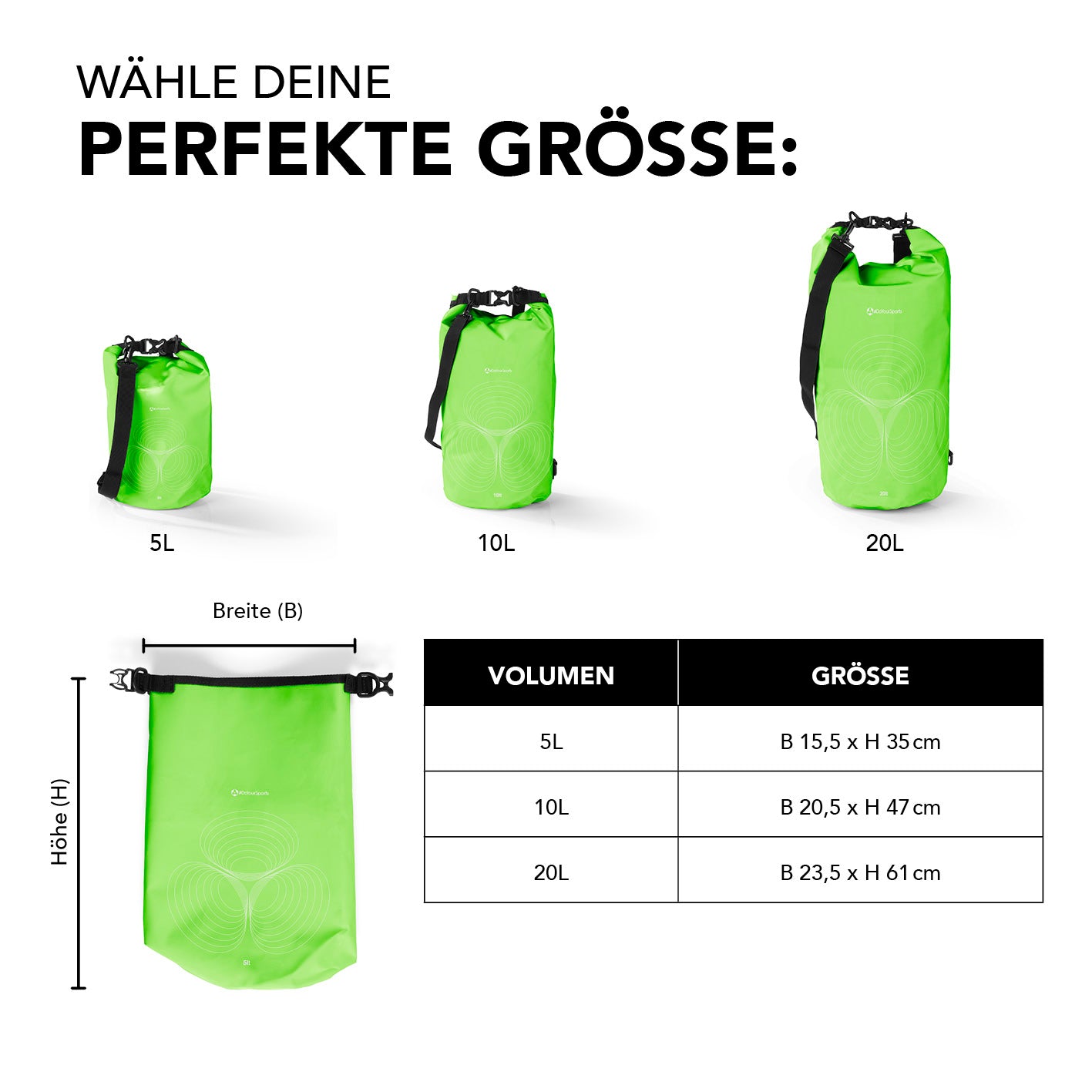 Dry Bag 20L - Grün