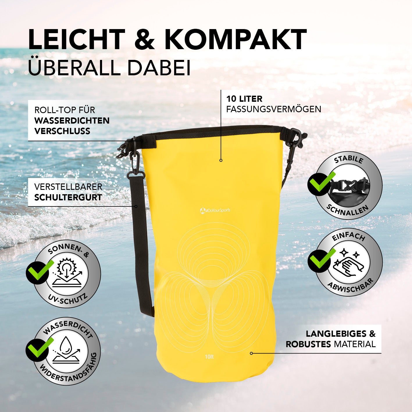Dry Bag 10L - Gelb