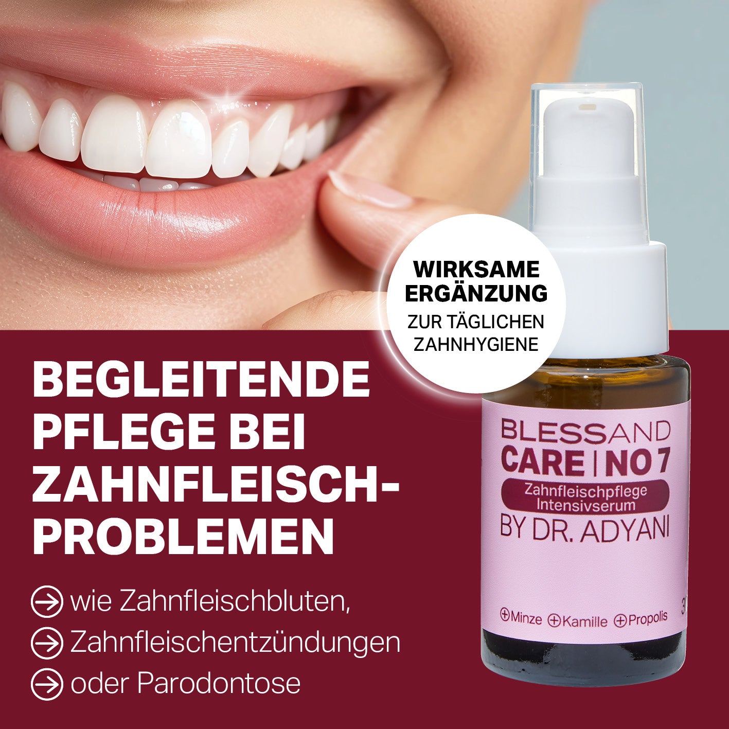 Zahnfleischgel Intensivserum No.7 by Dr. Adyani, 30 ml