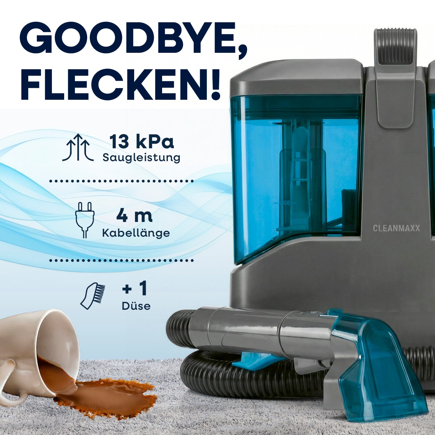Akku-Polster- & Teppichreiniger Pro inkl. Reinigungskonzentrat