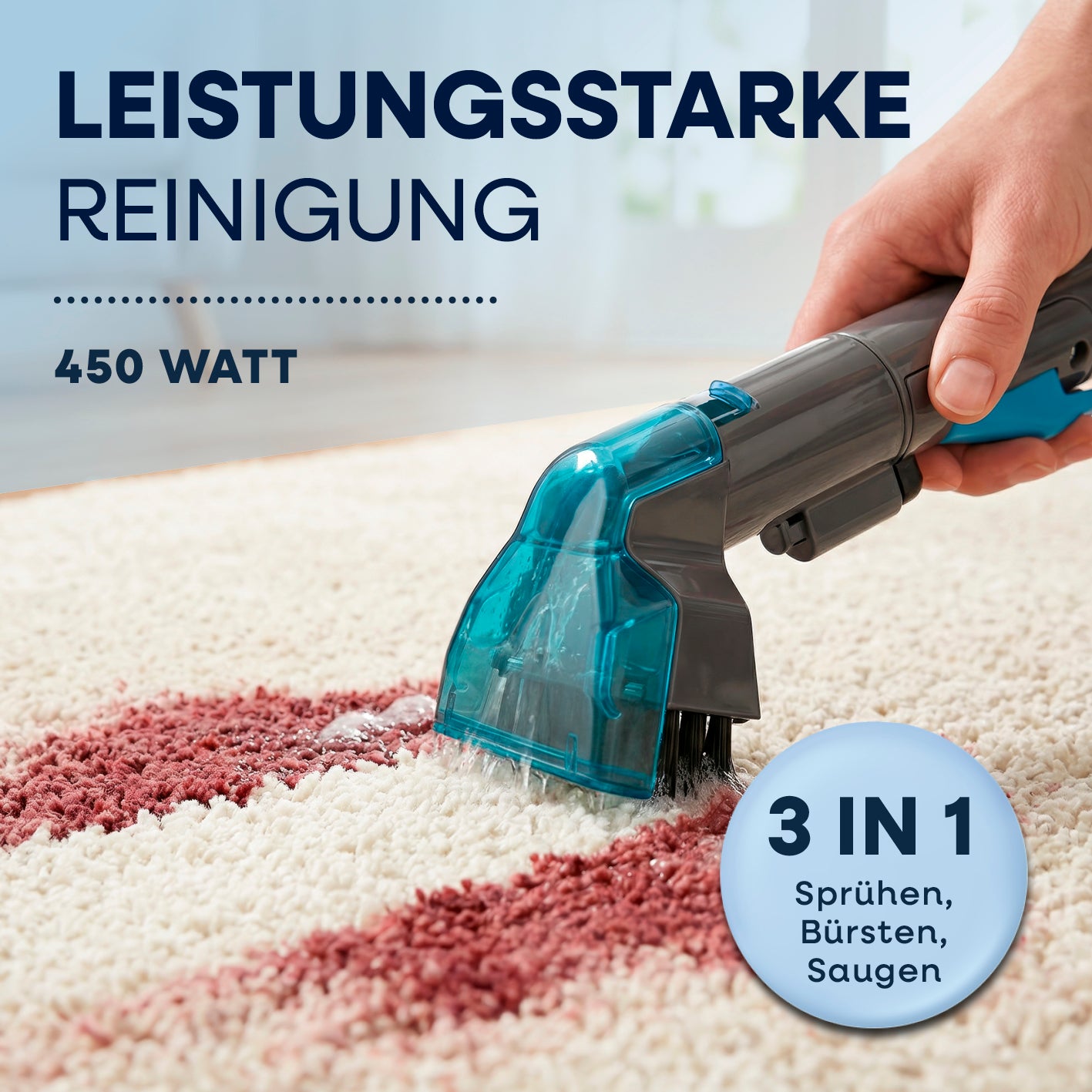 Akku-Polster- & Teppichreiniger Pro inkl. Reinigungskonzentrat