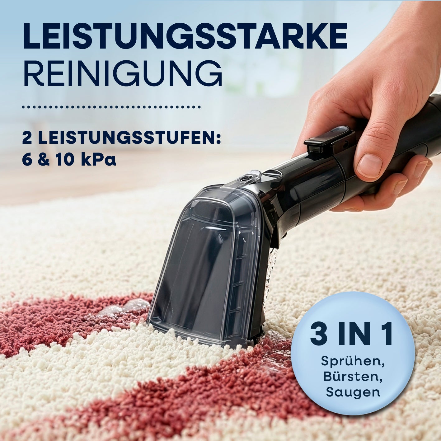 Akku-Polster- & Teppichreiniger Pro inkl. Reinigungskonzentrat