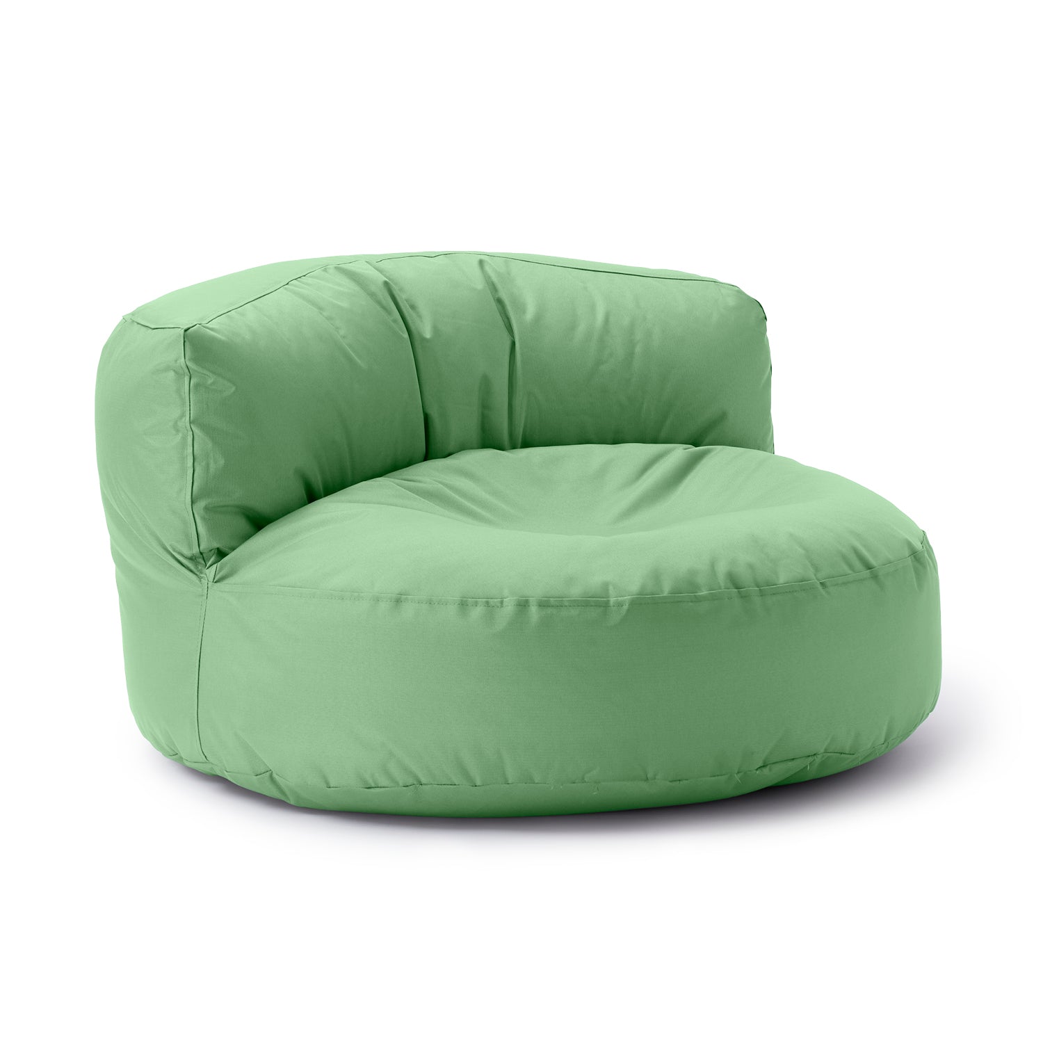 Sitzsack Lounge (320 L) - indoor & outdoor - Pastellgrün, bequem gepolstert mit Rückenlehne für entspanntes Sitzen drinnen und draußen.