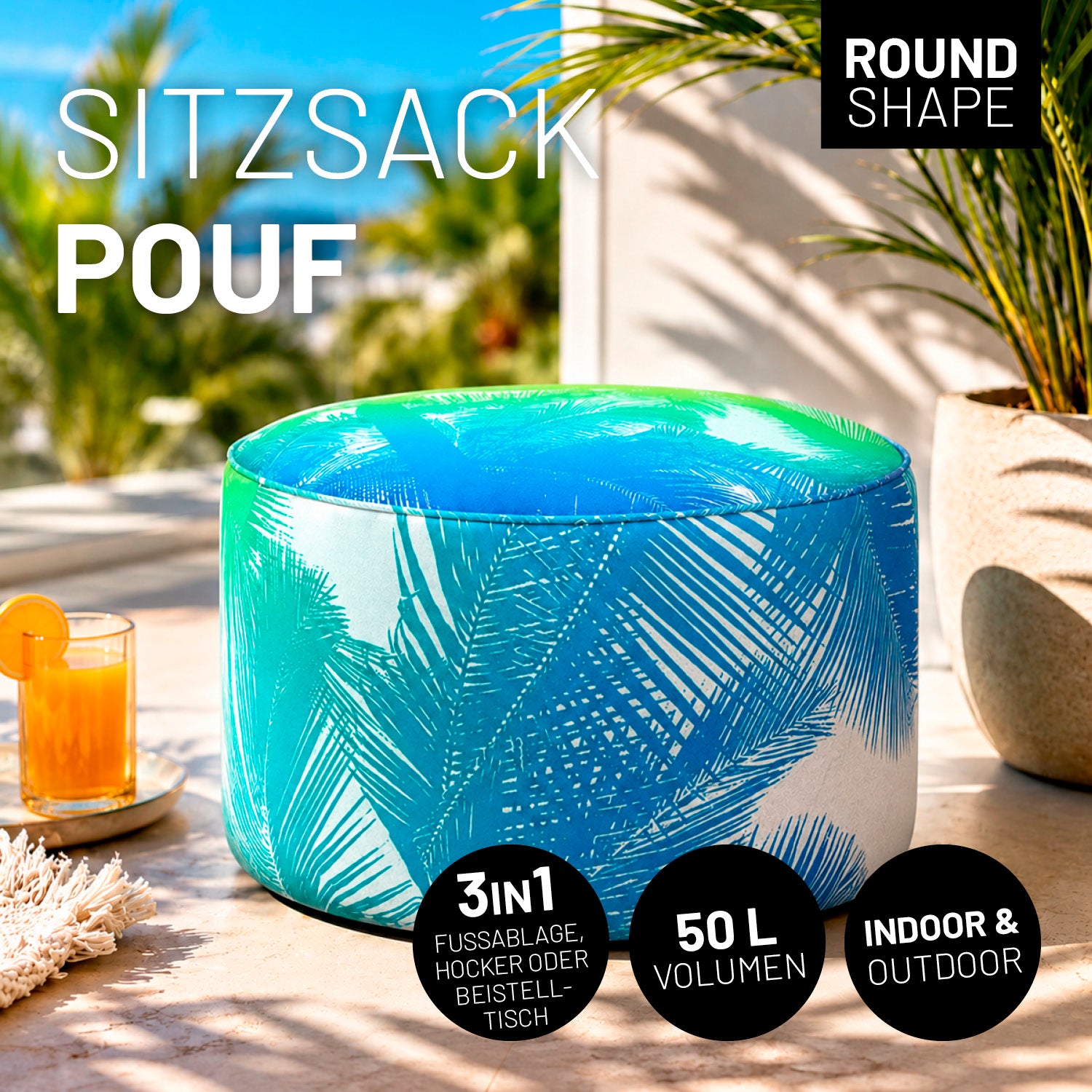 Sitzsack Pouf Tropical