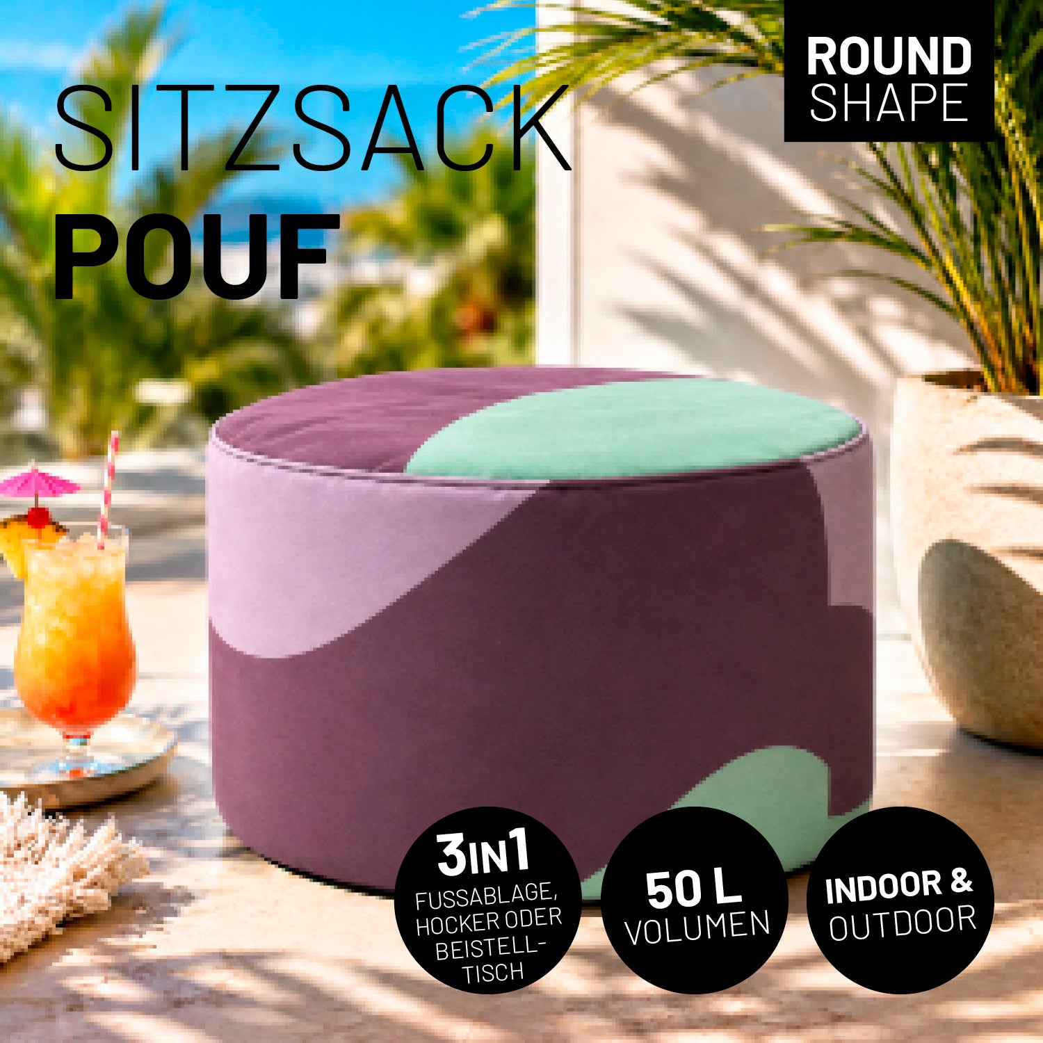 Sitzsack Pouf Wave