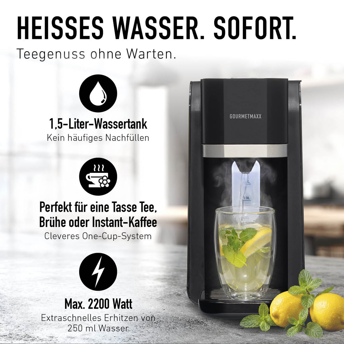 Heißwasserspender - 2200 Watt