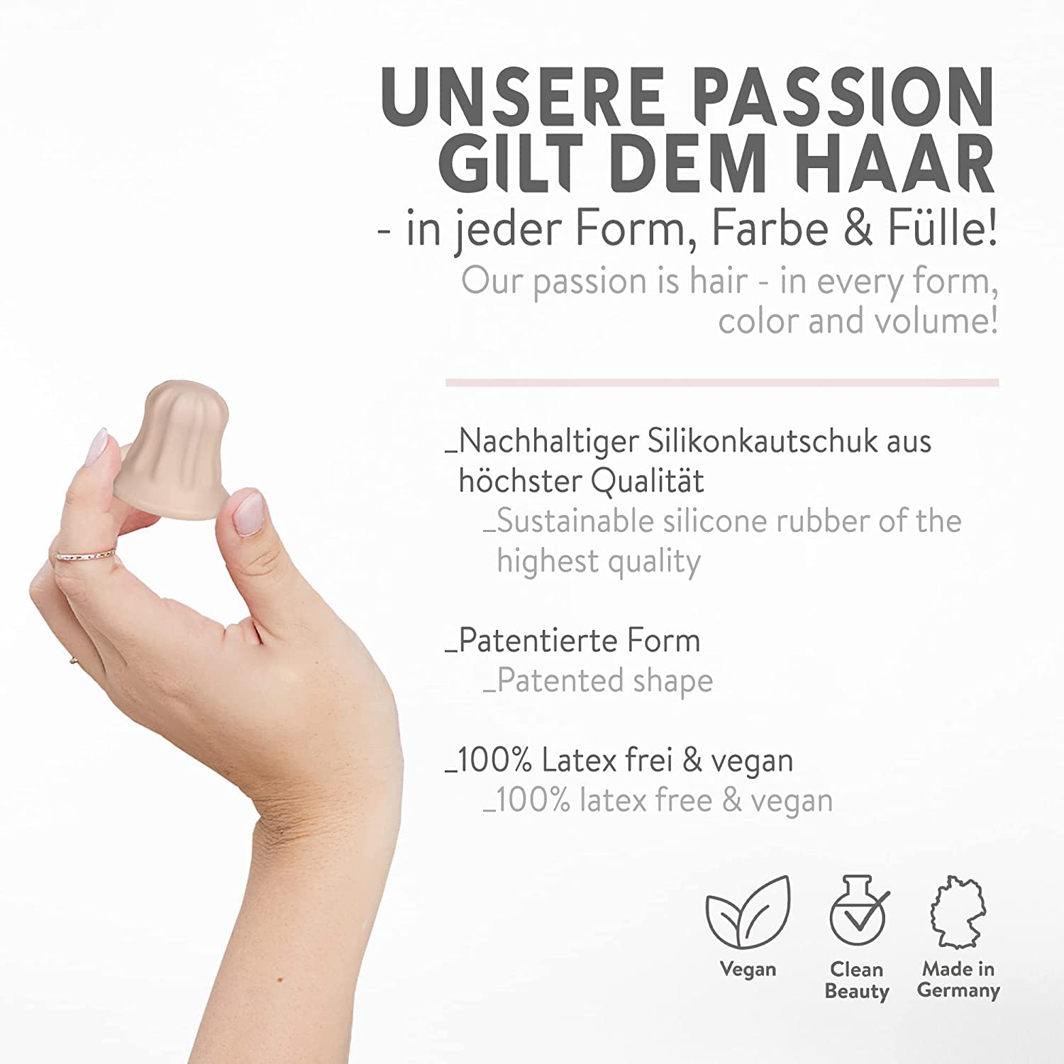 Haarstütze vanilla 3,5cm creme