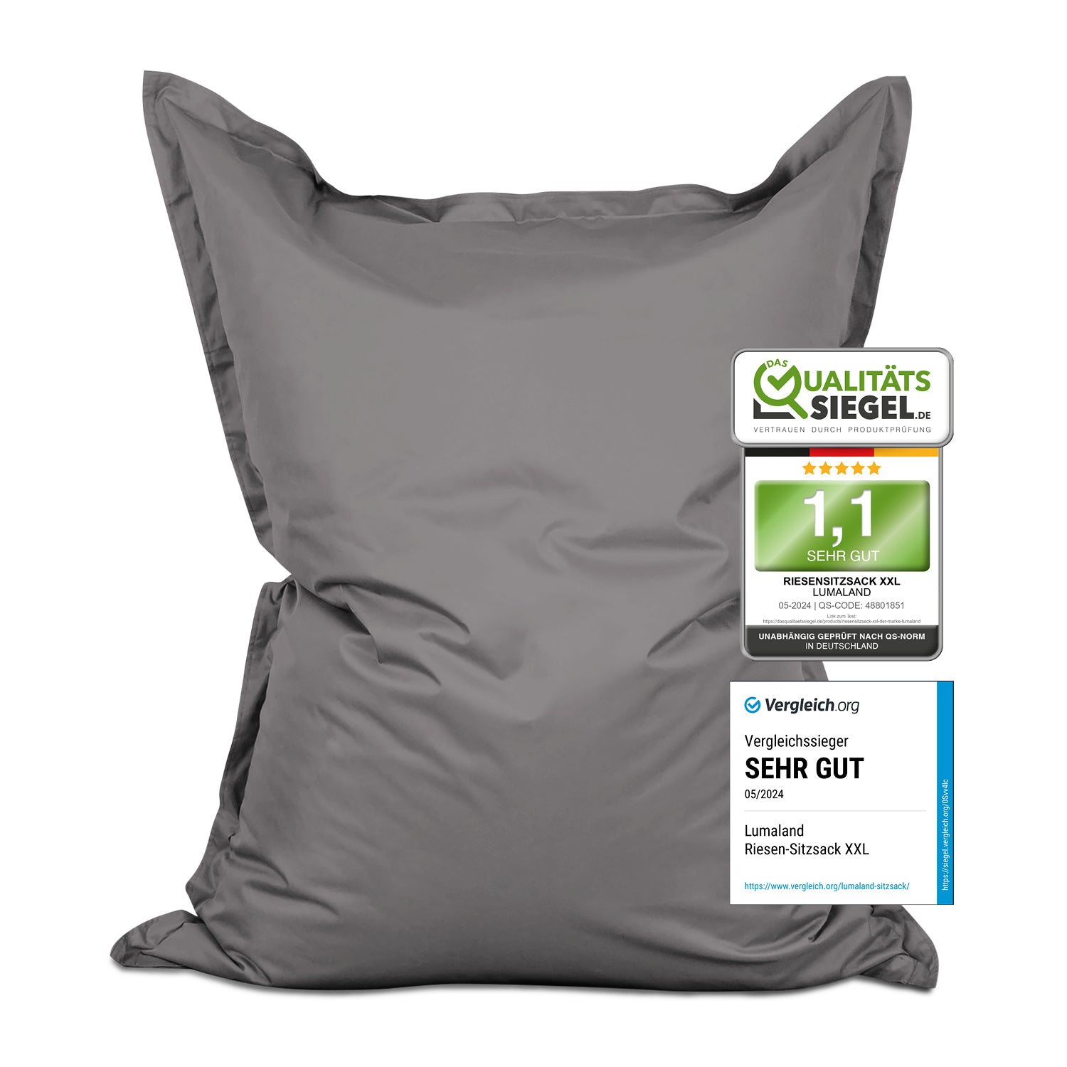 Sitzsack Classic XXL (380 L) - indoor & outdoor - Grau