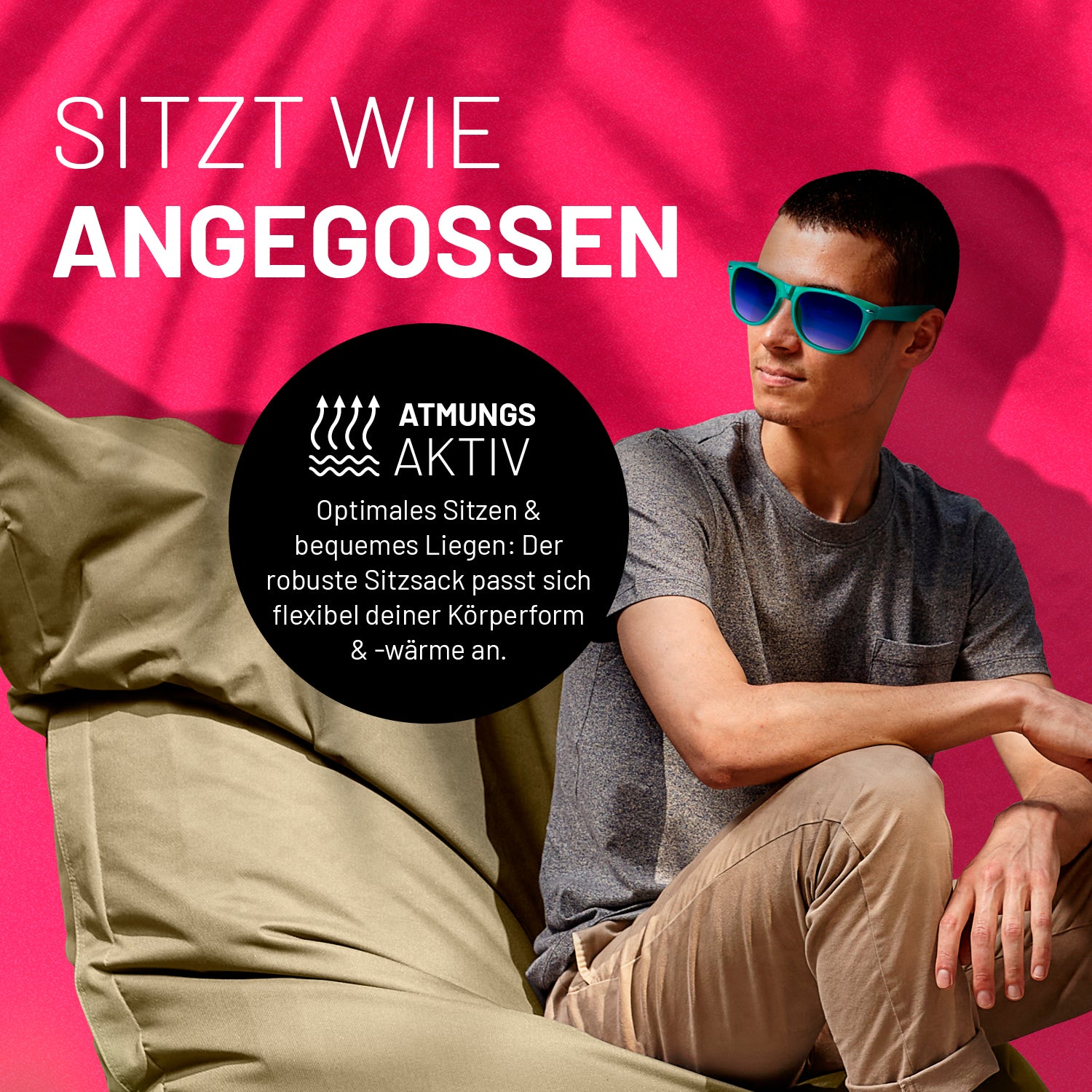 Sitzsack Classic XXL (380 L) - indoor & outdoor - Beige