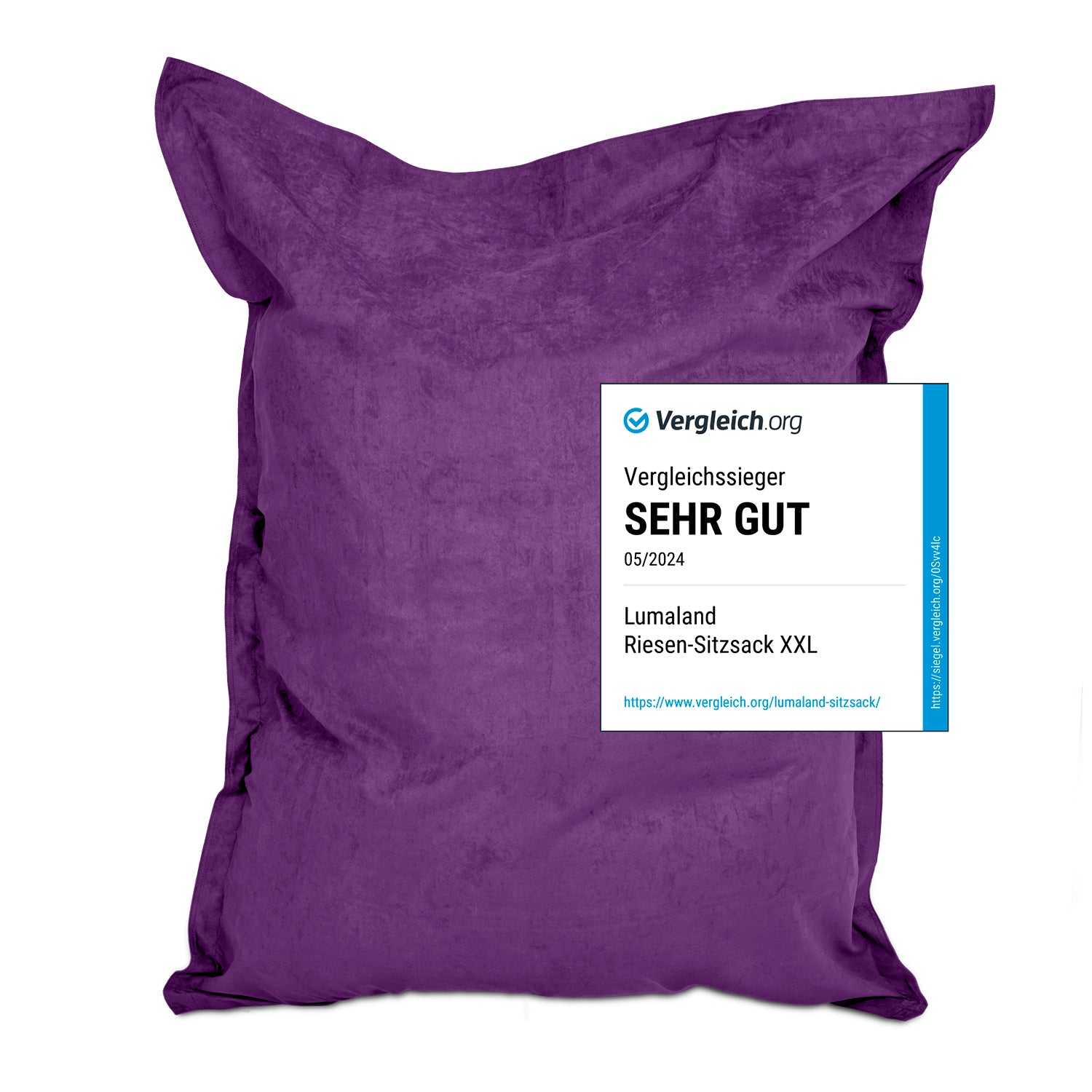 XXL Microvelours Sitzsack (380 L) - indoor - Lila