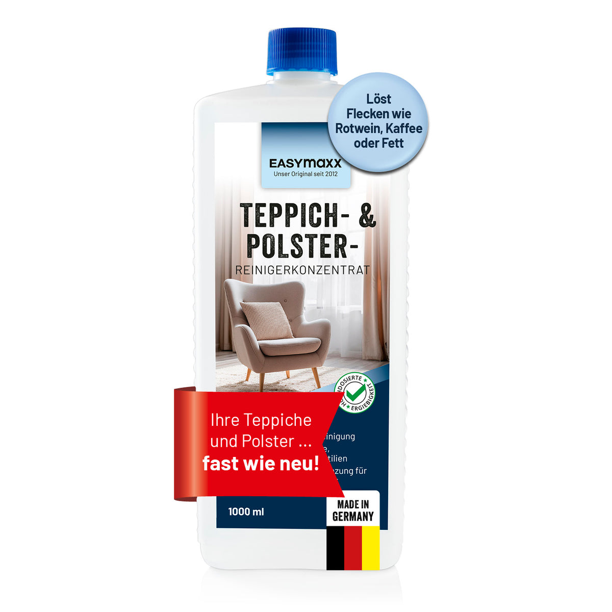 Sauberes Zuhause – mit dem EASYmaxx Teppich- & Polsterreiniger-Konzentrat