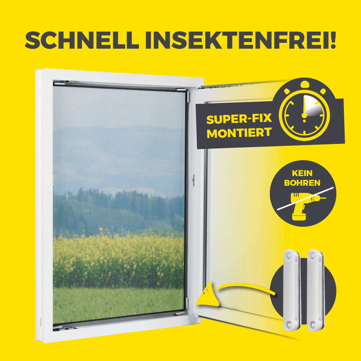 Magnet-Set für EASYmaxx Insect Protect Insektenschutzgitter - 48 Stück für schnelle bohrfreie Montage