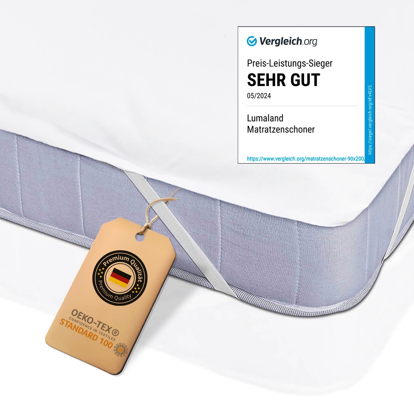 Wasserundurchlässige Matratzenauflage - 100 x 200 cm - 2er-Set
