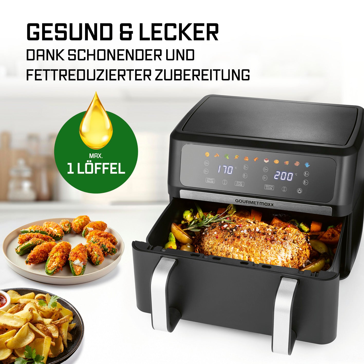 Vario-Kammer-Heißluftfritteuse - 10 Liter