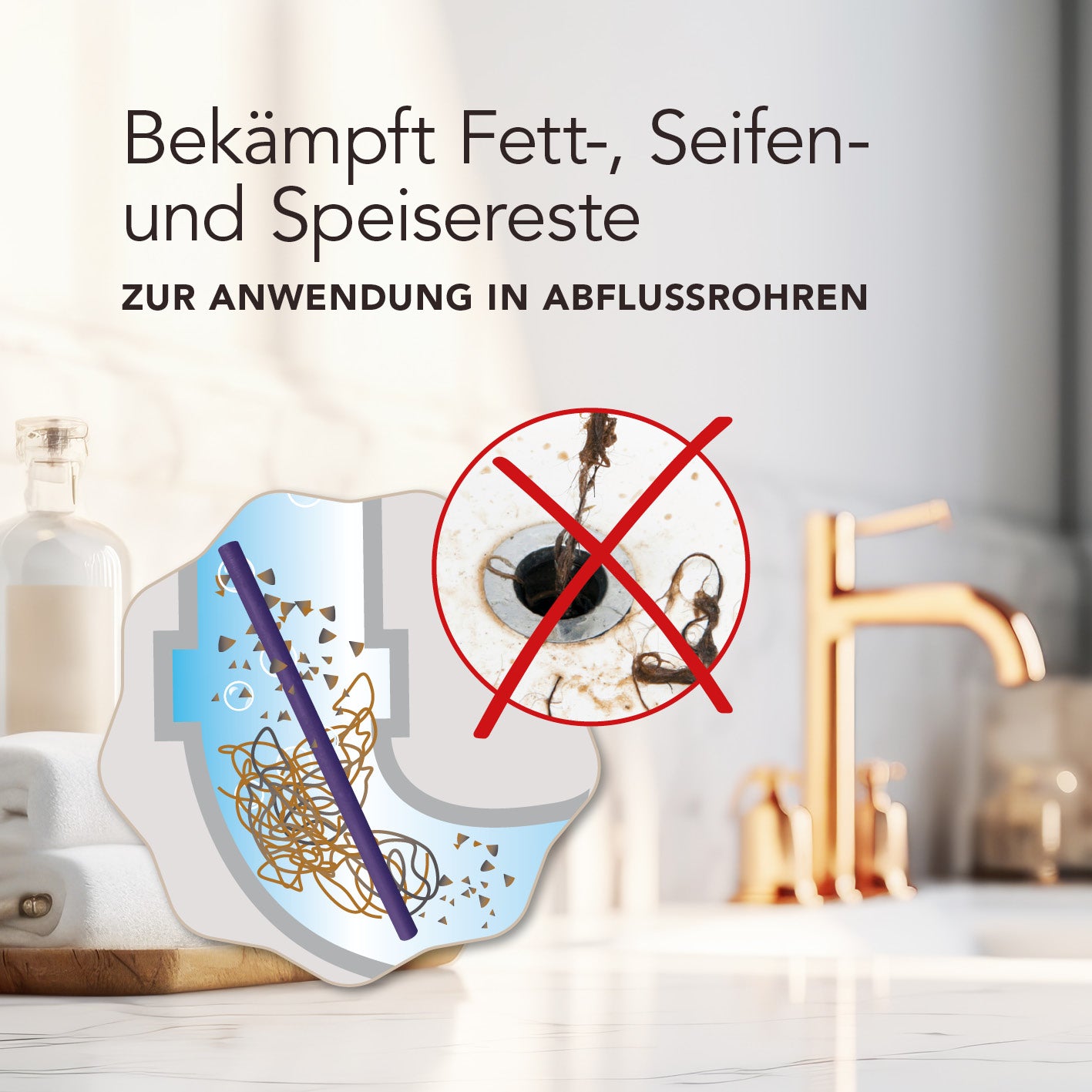 Abflussreiniger-Stick Lavendel - 50er-Set