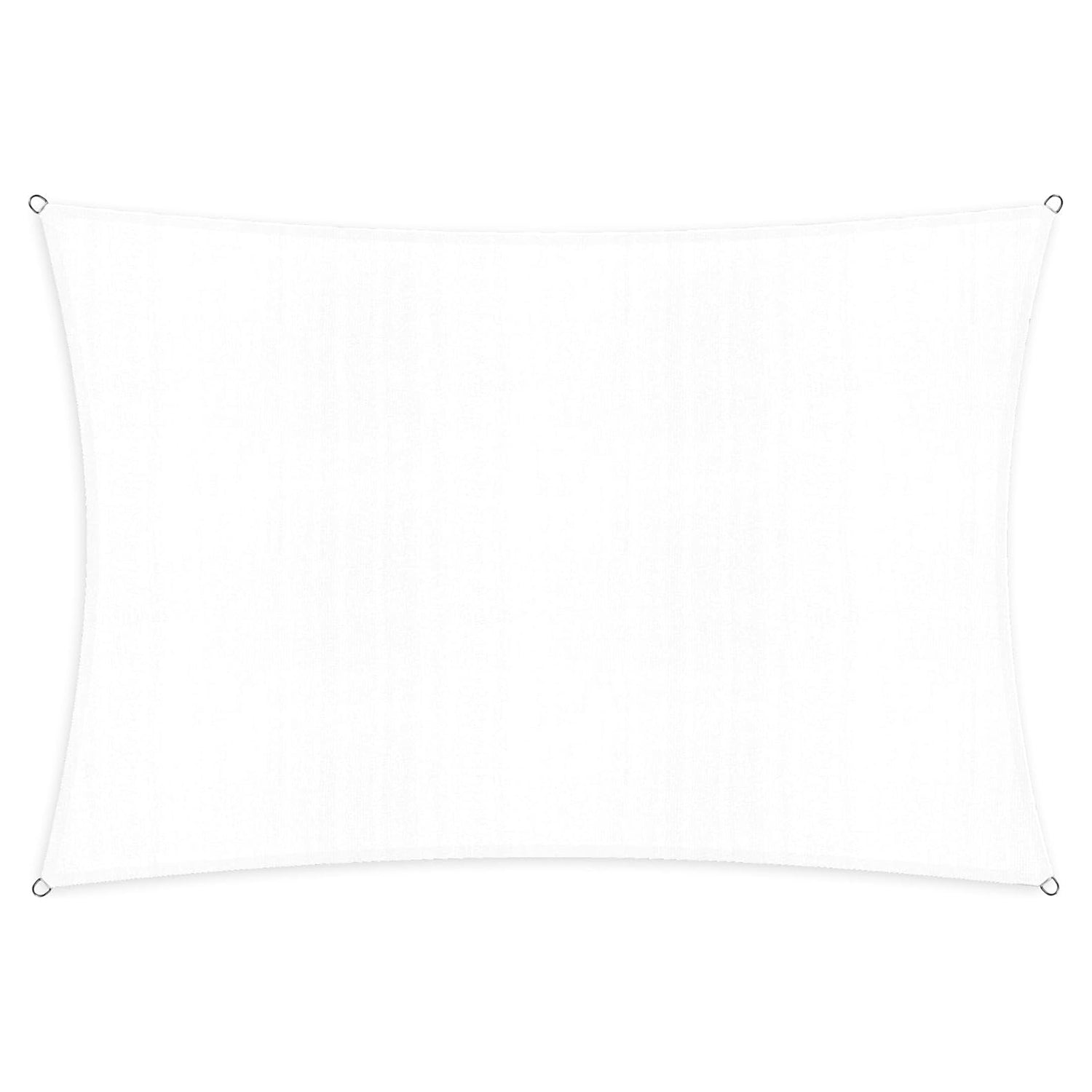 Sonnensegel 100% HDPE mit Stabilisator für UV-Schutz - Rechteck 2 x 3 Meter - Weiß