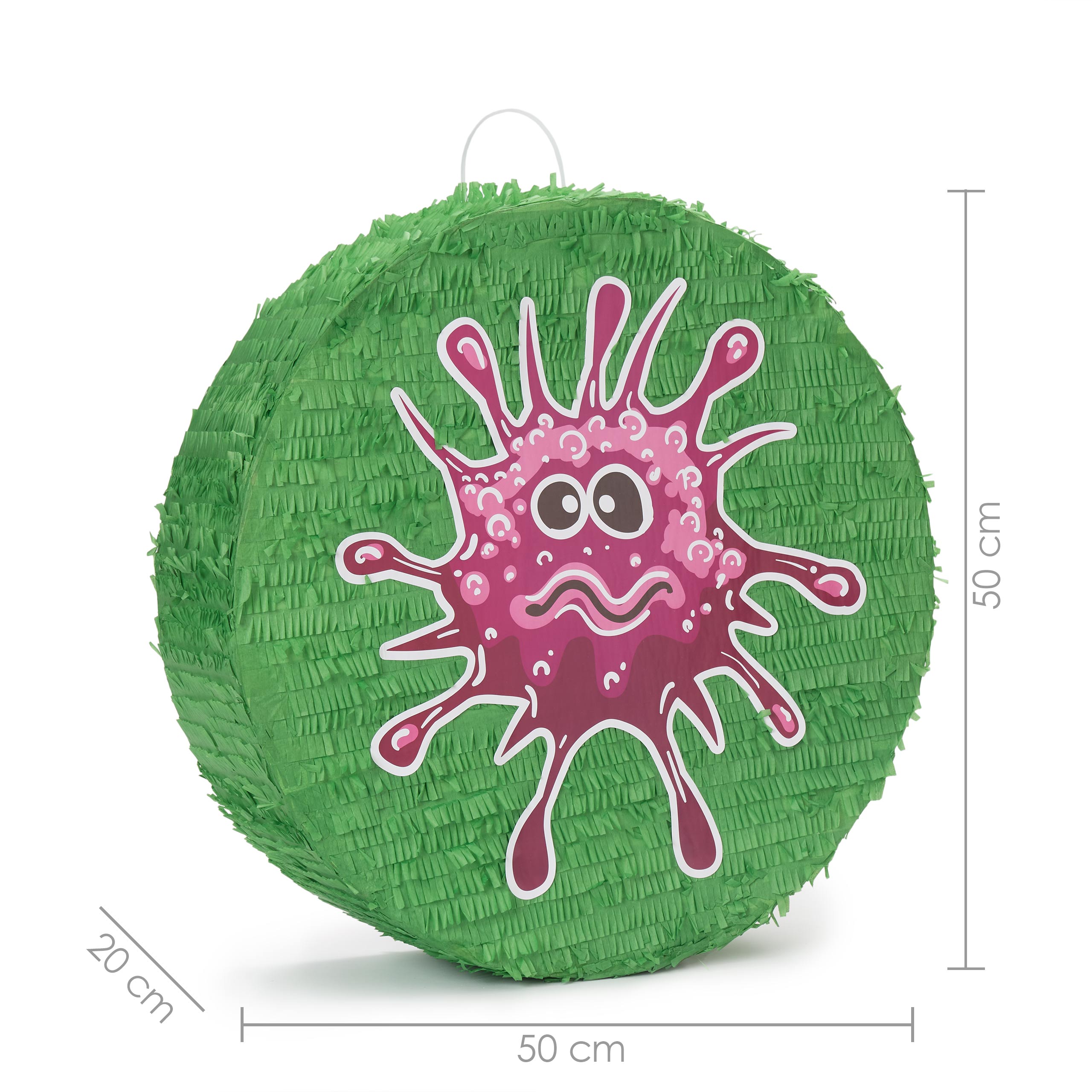 Pinata Set zum Befüllen inkl. Schläger & Augenbinde "Beat The Virus"