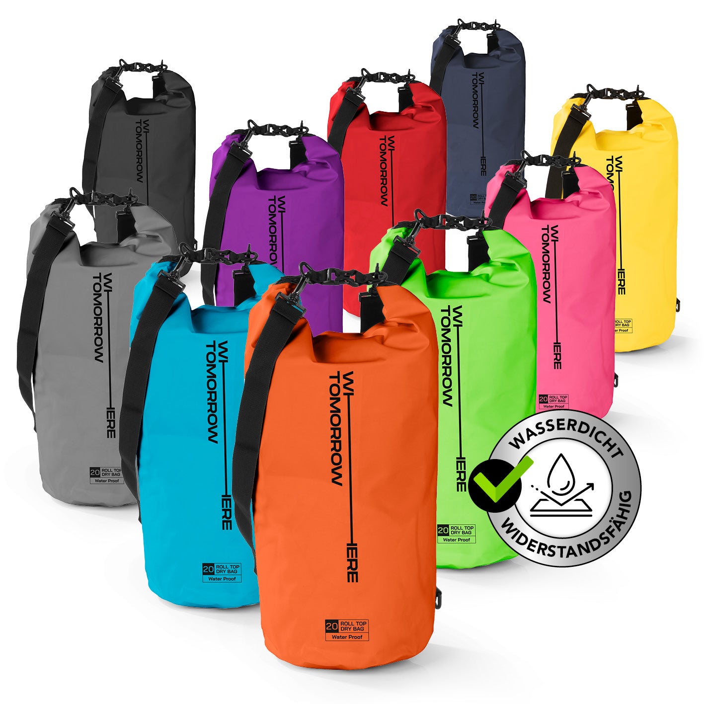 Dry Bag 20L - Style 02 - Orange