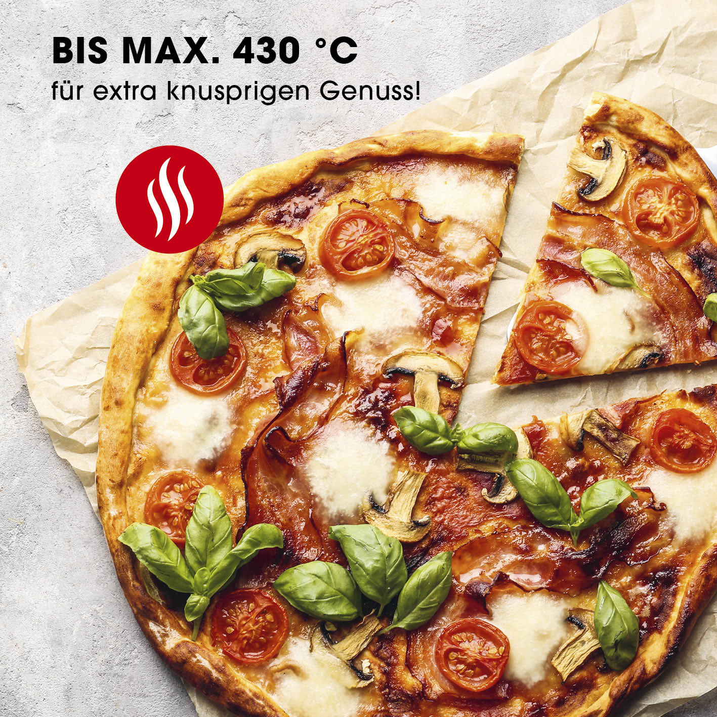 Elektro-Pizzaofen mit Pizzaheber
