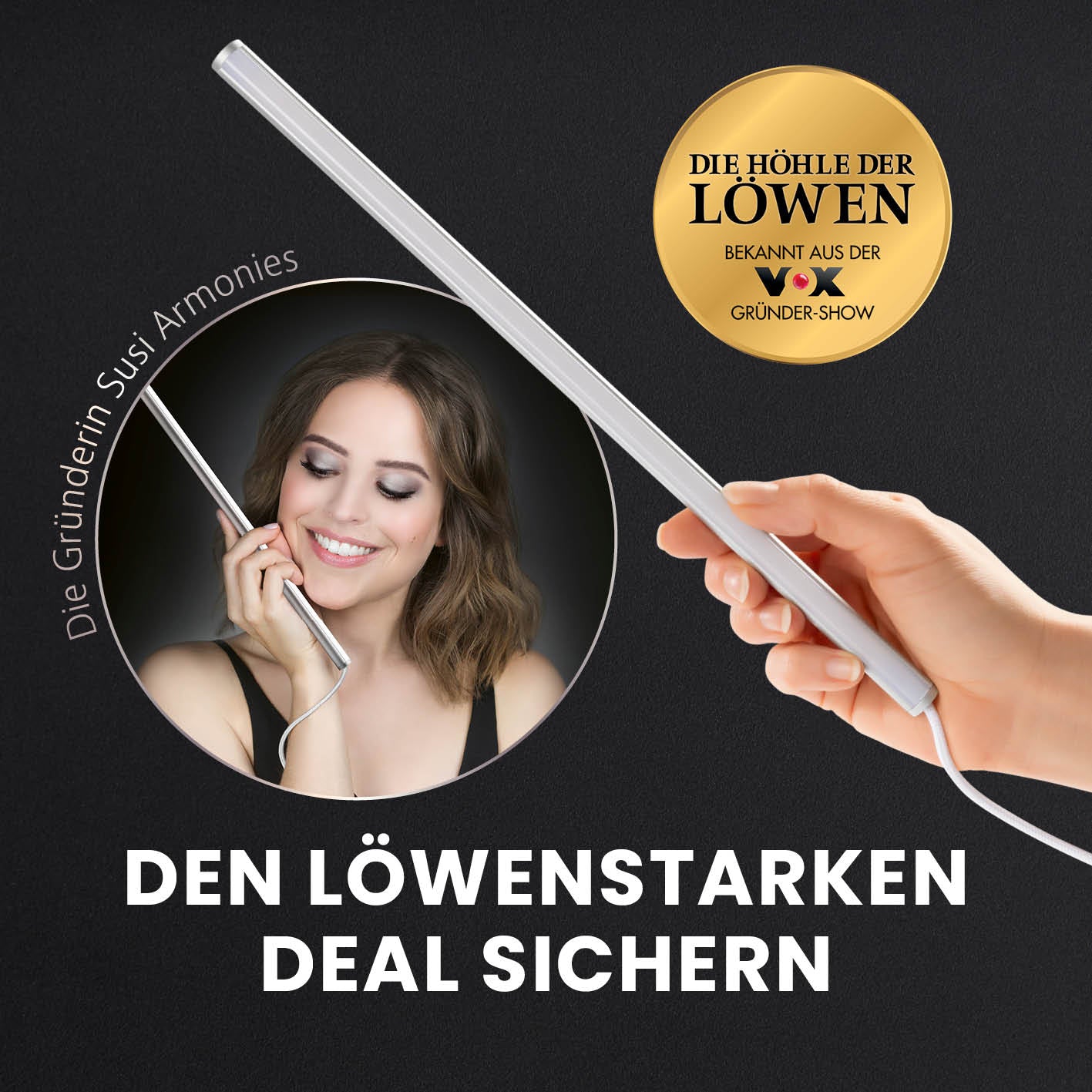 MY BEAUTY LIGHT® Glamour Edition 5-in-1 LED-Spiegelleuchte simuliert Tageslicht für strahlende Make-Up Looks