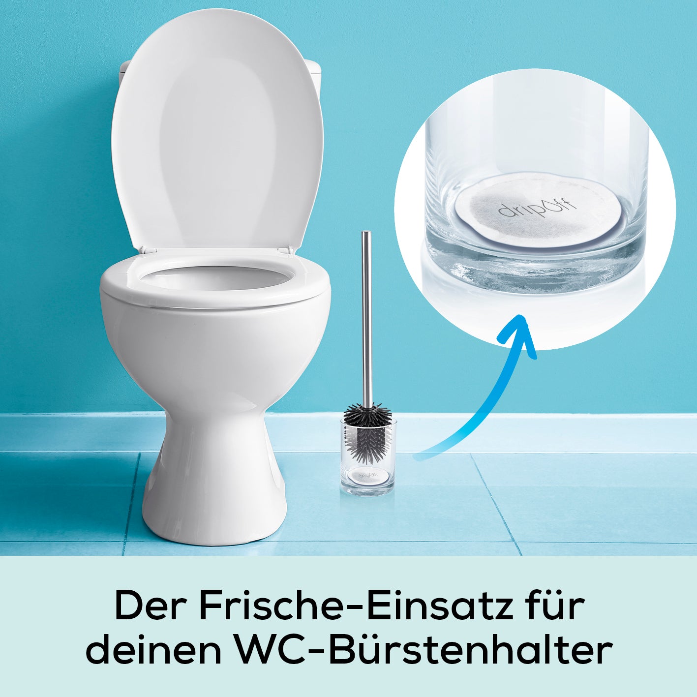 Anti-Nässe-Pad - Einsatz für WC-Bürstenhalter - 50er-Set