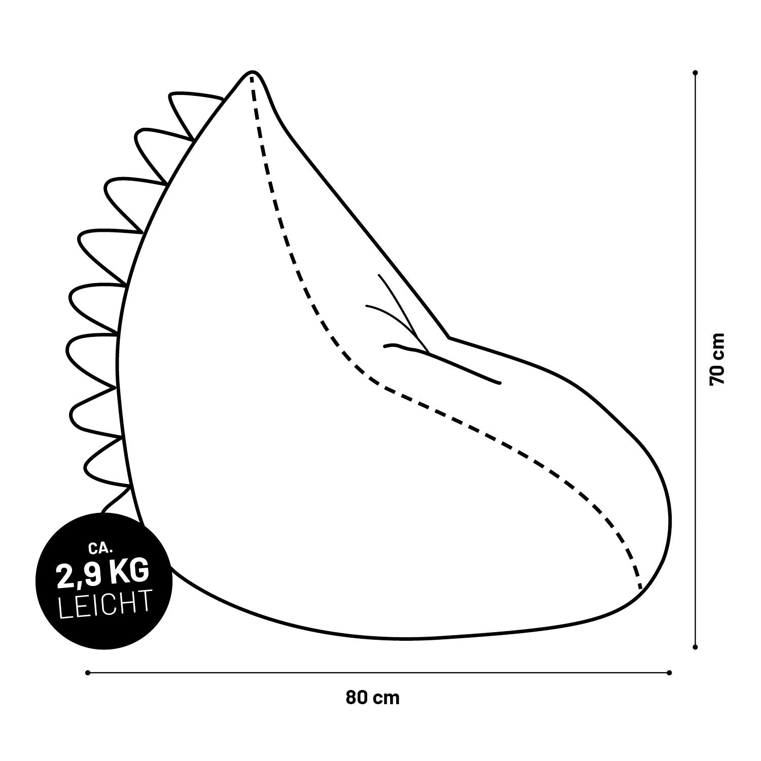Kindersitzsack Animal Line Monster (180 L) - indoor & outdoor - Pastell Grün