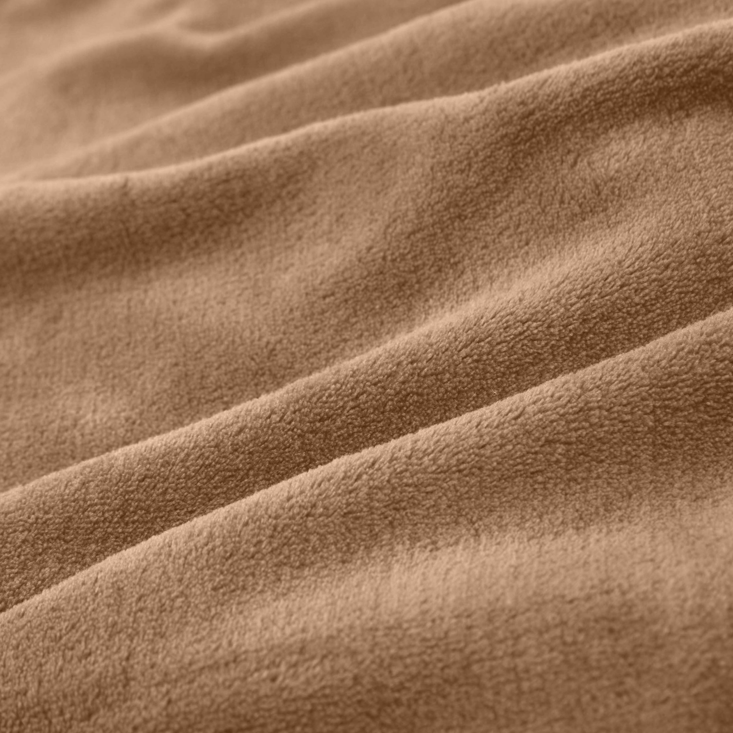 Kuscheldecke - 220x240 cm - Sofadecke & Tagesdecke - Hellbraun