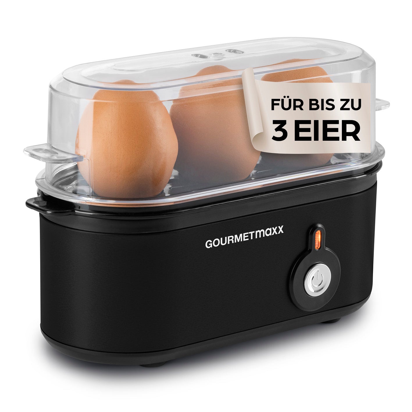 Design-Eierkocher 3 Eier - Schwarz