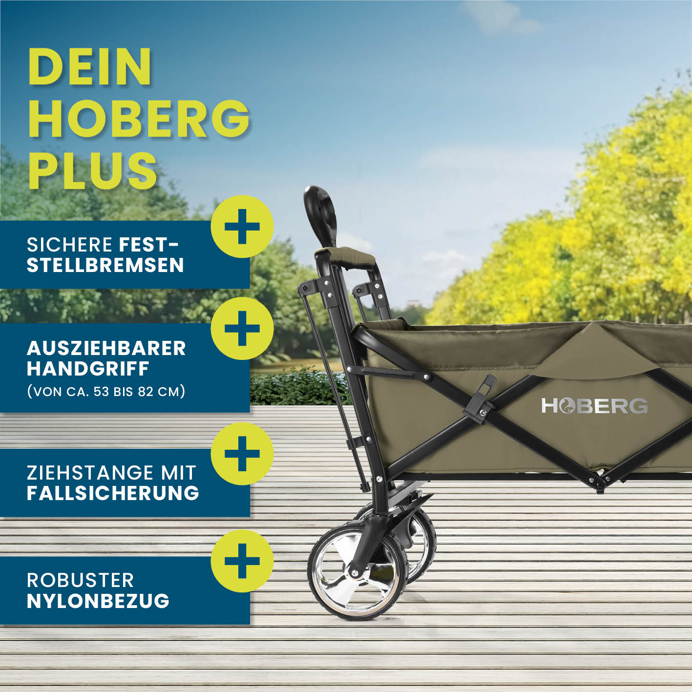 Faltbarer Bollerwagen - Beige