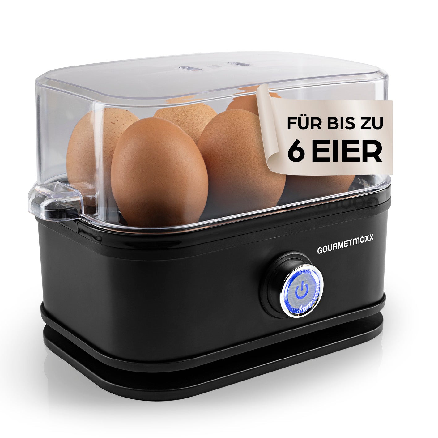 Design-Eierkocher 6 Eier - Schwarz