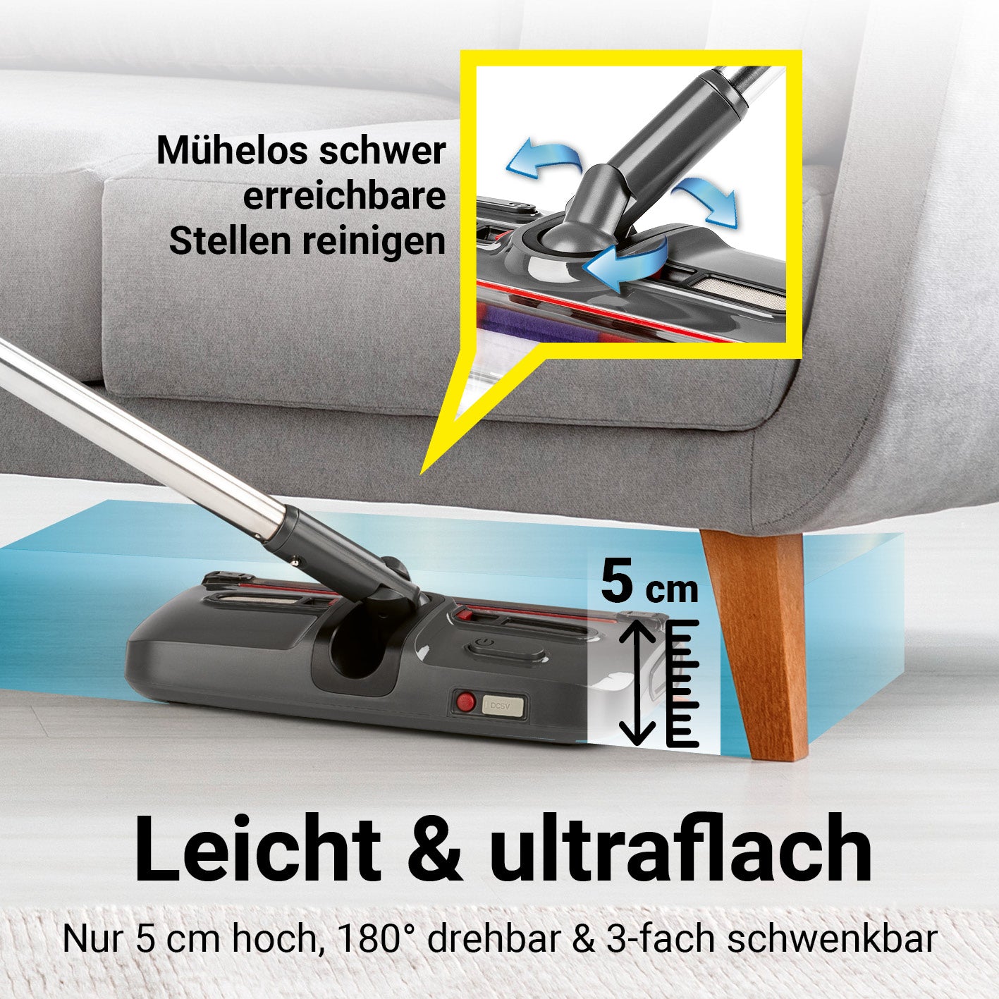 Akkubesen mit LED-Beleuchtung