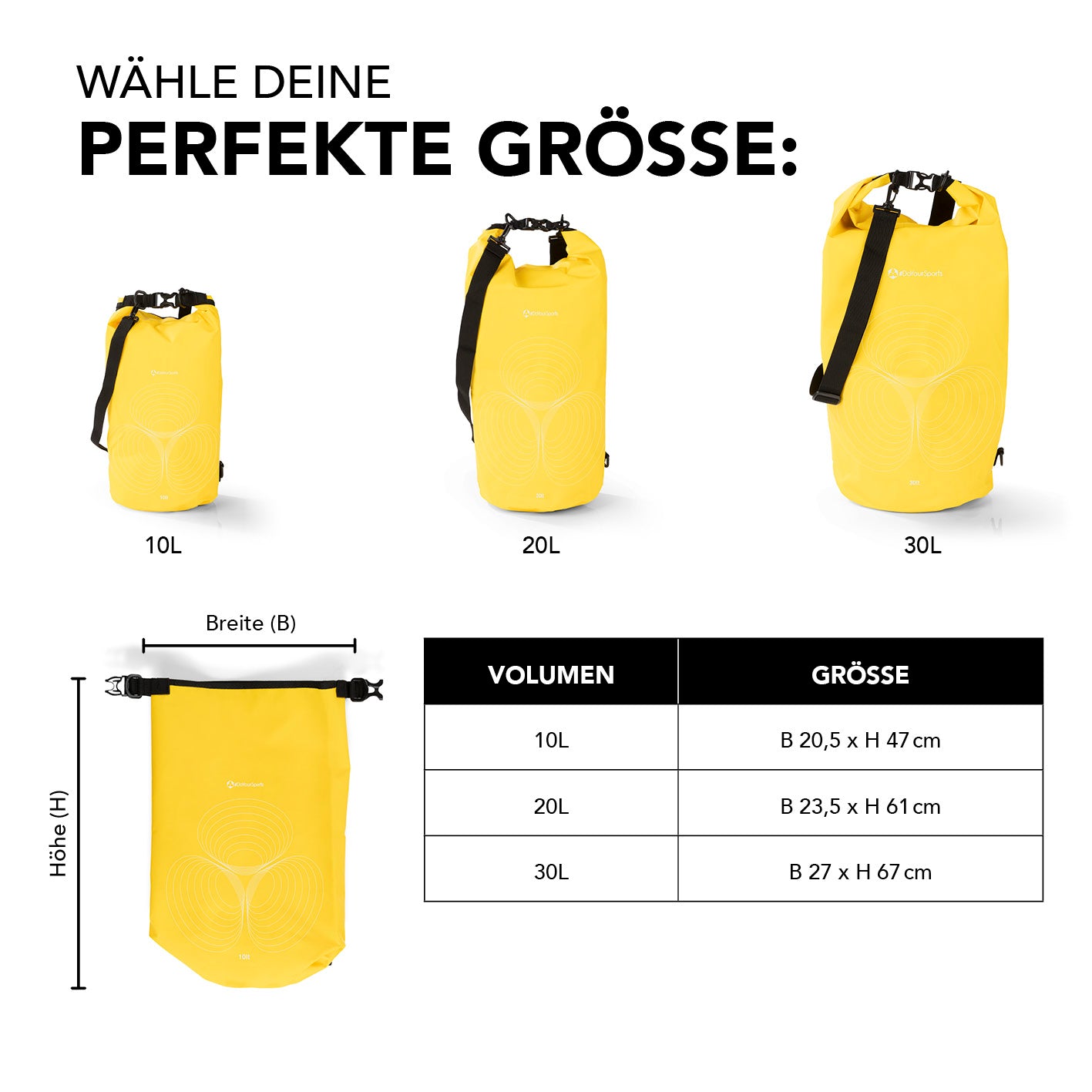 Dry Bag 10L - Gelb