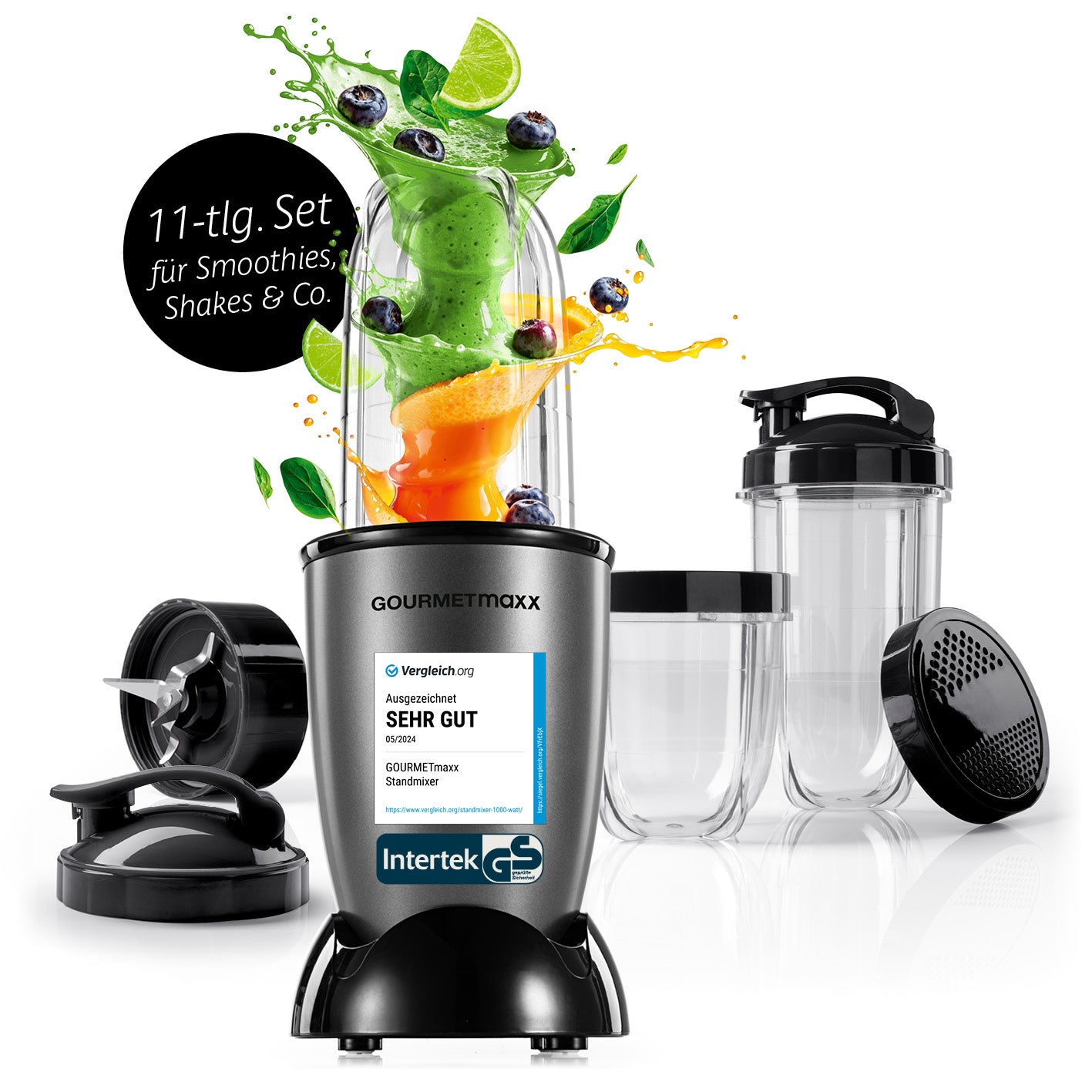 Mr. Magic Power 400 Pro mit Zubehörset L - Anthrazit/Schwarz