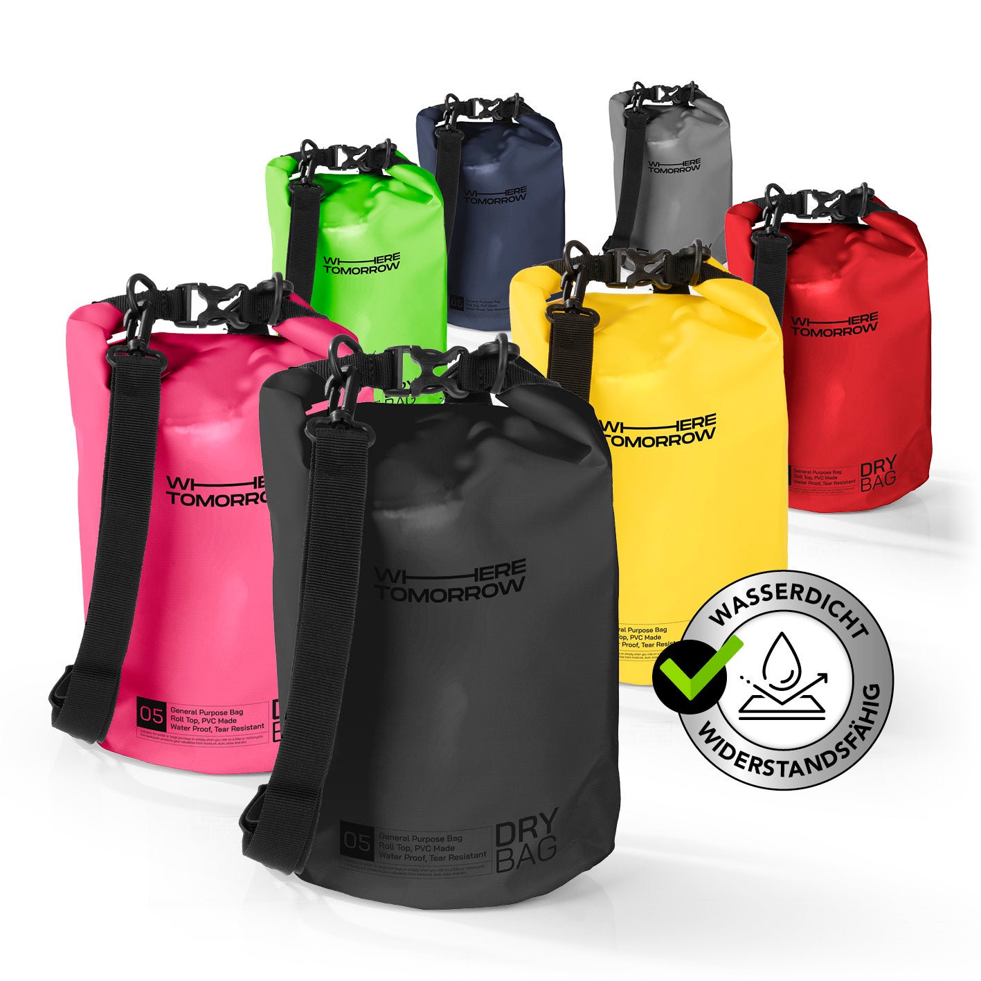 Dry Bag 5L - Style 01 - Schwarz