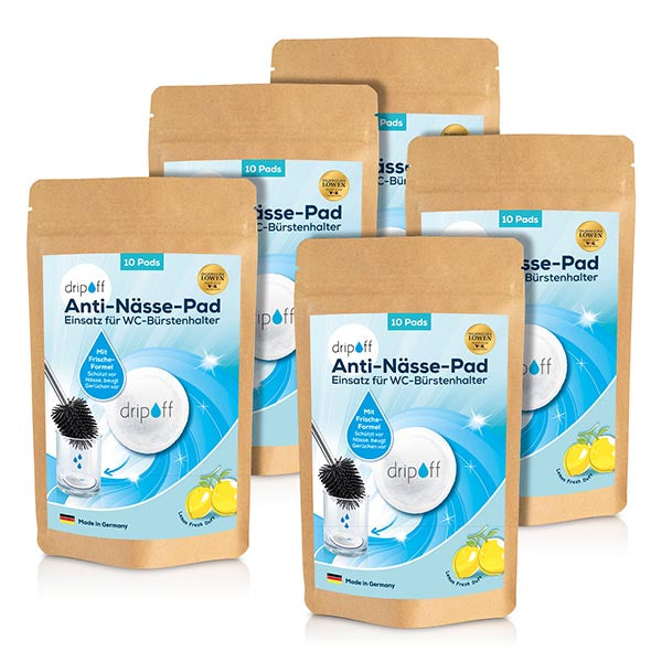 Anti-Nässe-Pad - Einsatz für WC-Bürstenhalter - 50er-Set