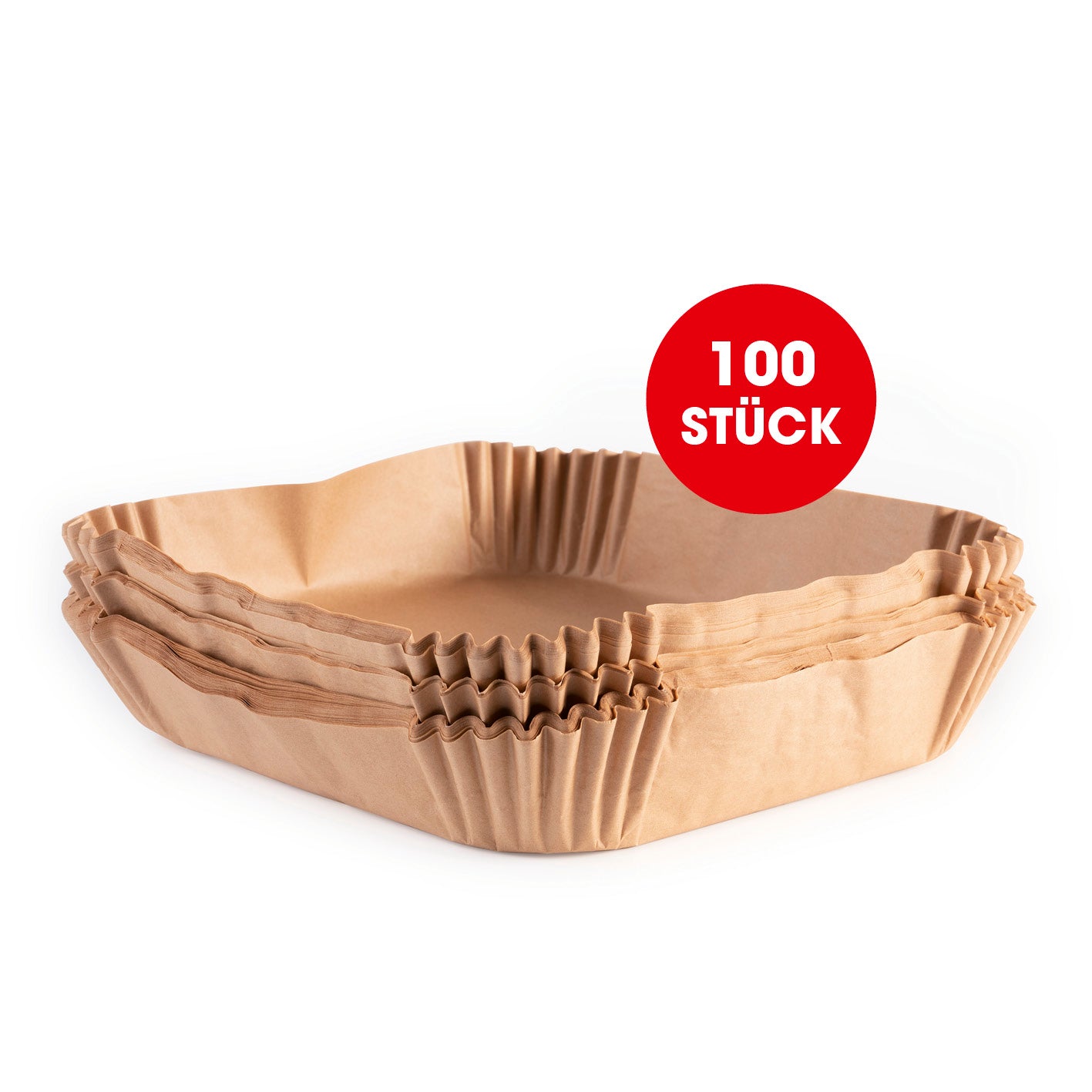 Backpapierschalen für Heißluftfritteusen (5–6 l) - 100 Stück