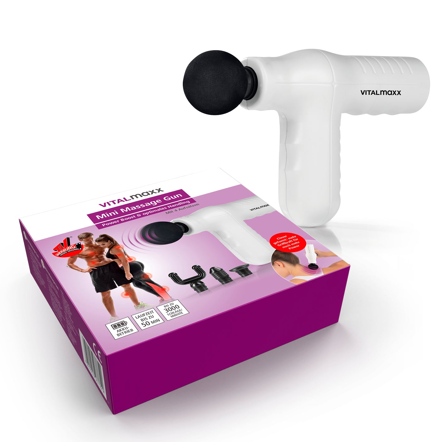 Mini Massage Gun Smart Grip - Weiß