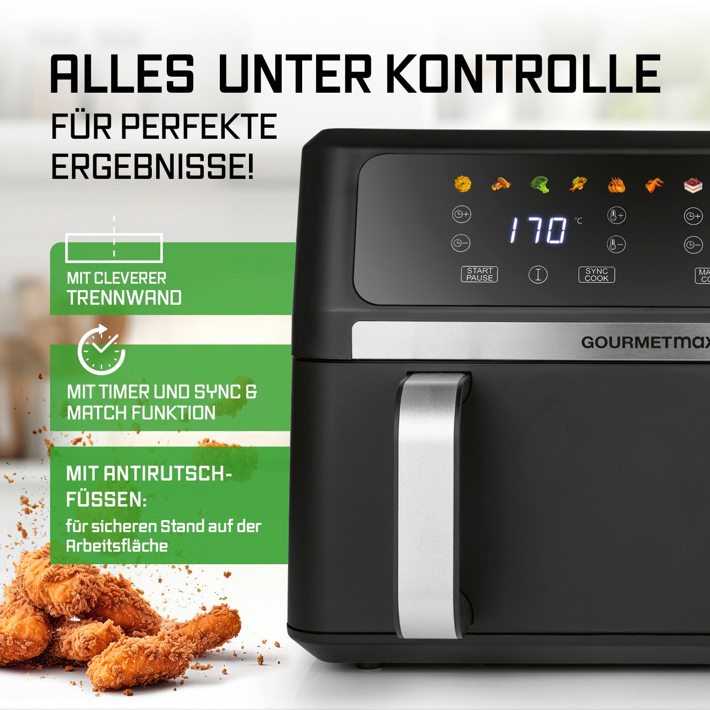 Vario-Kammer-Heißluftfritteuse - 10 Liter