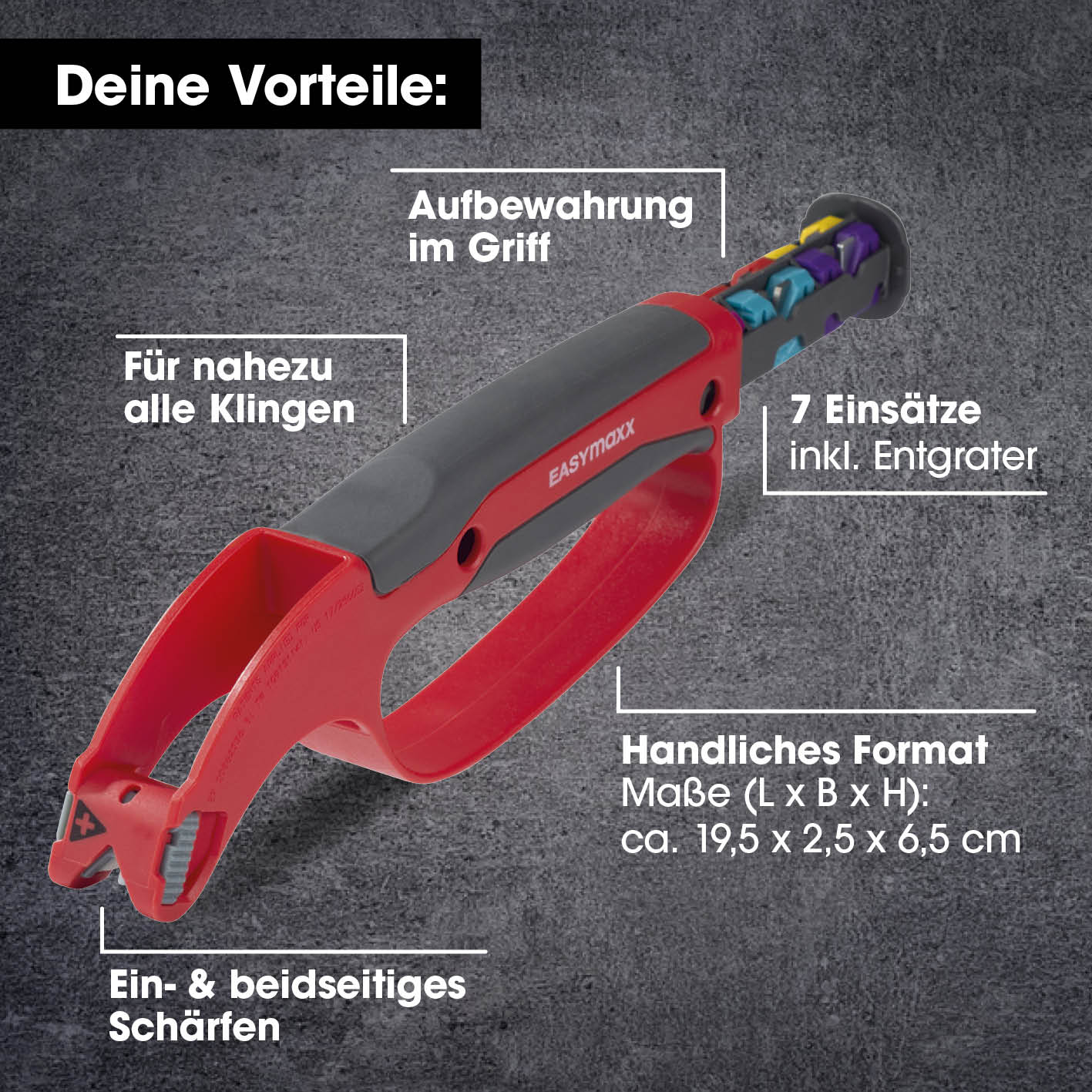 Klingenschärfer und Schärfeinsätze - für Messer, Werkzeug, Gartengeräte