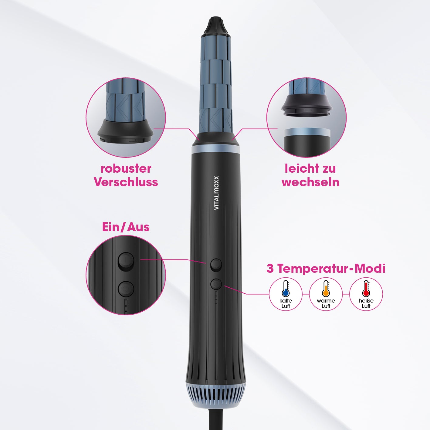 Air Styler Plus - trocknen, stylen, Locken kreieren - 7-tlg.