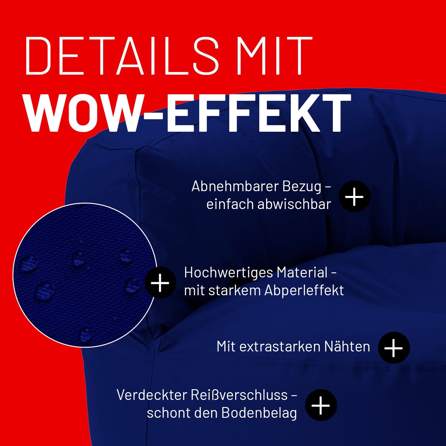 Sitzsack Lounge (320 L) - indoor & outdoor - Dunkelblau
