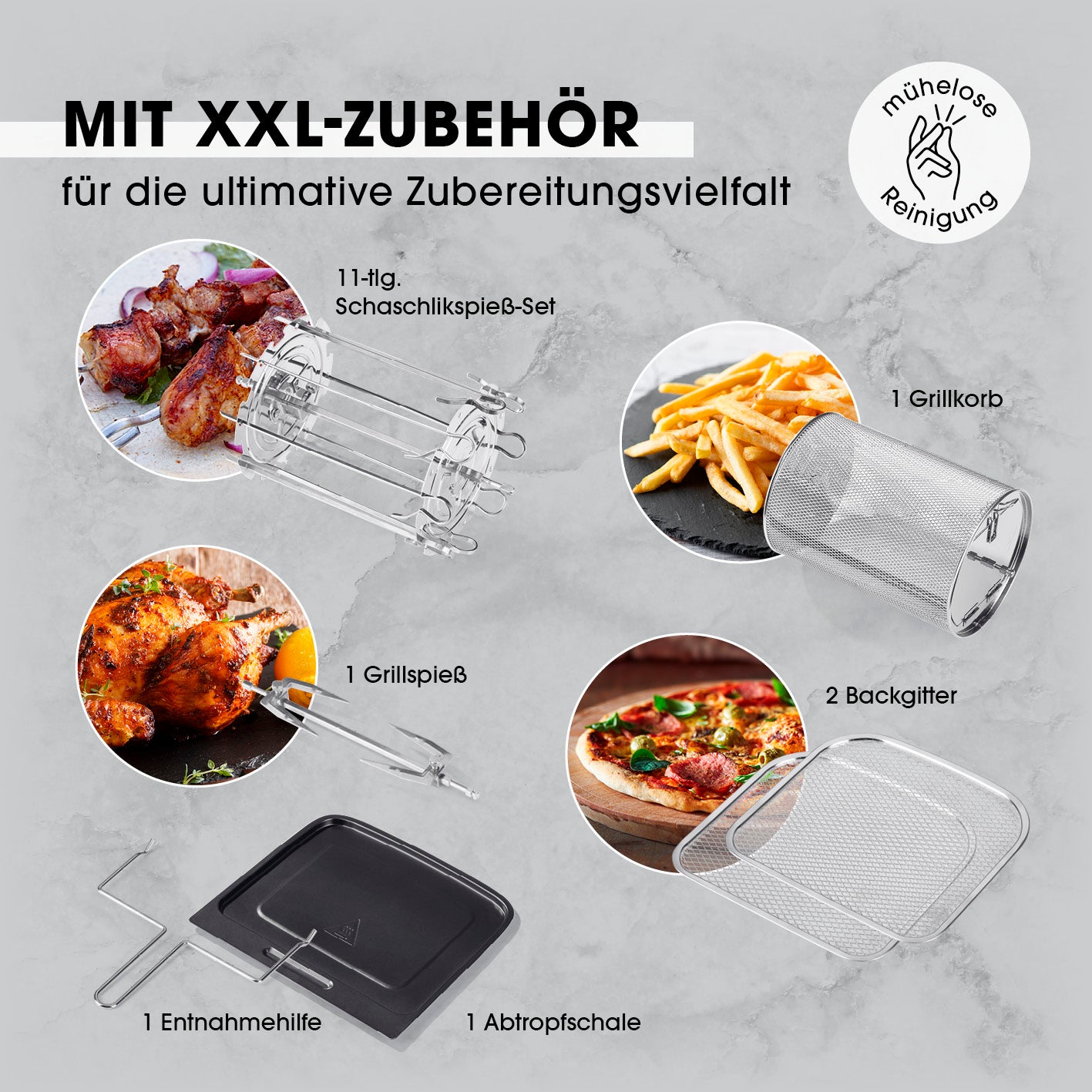 Digitale Heißluftfritteuse - 12 l
