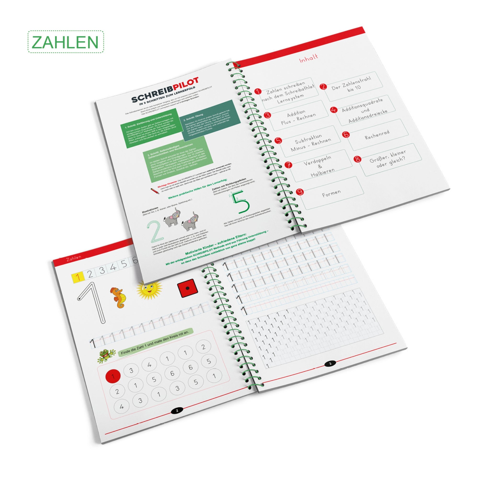 Heft-Set Buchstaben, Zahlen & Wörter mit Bleistift/Radiergummi - DIN-A4