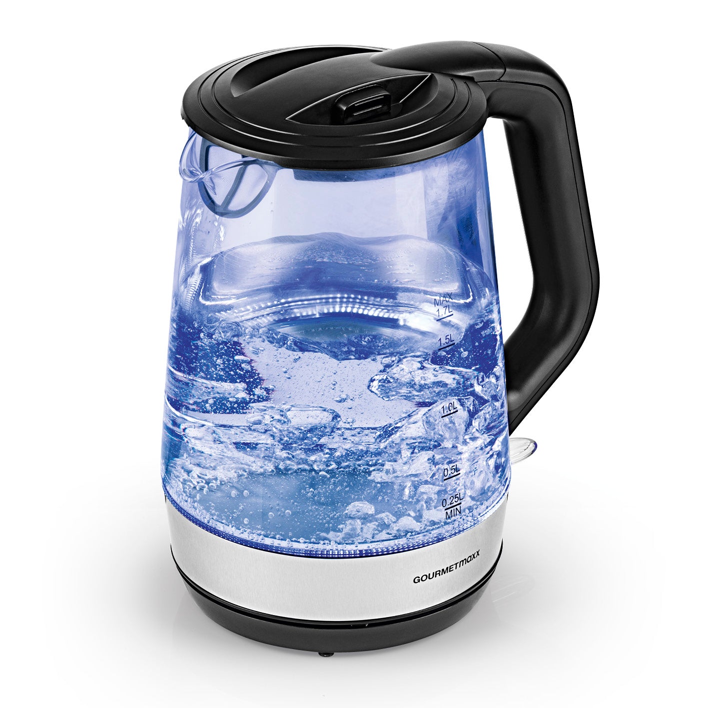 Glas-Wasserkocher - 1,7l (Skala 0,25l)