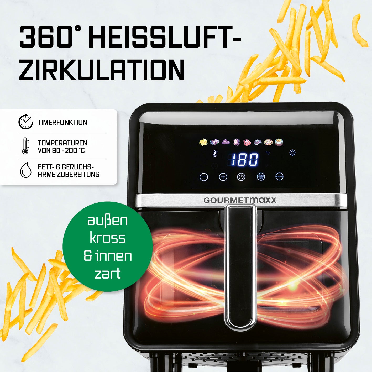 Heißluftfritteuse - 5 Liter